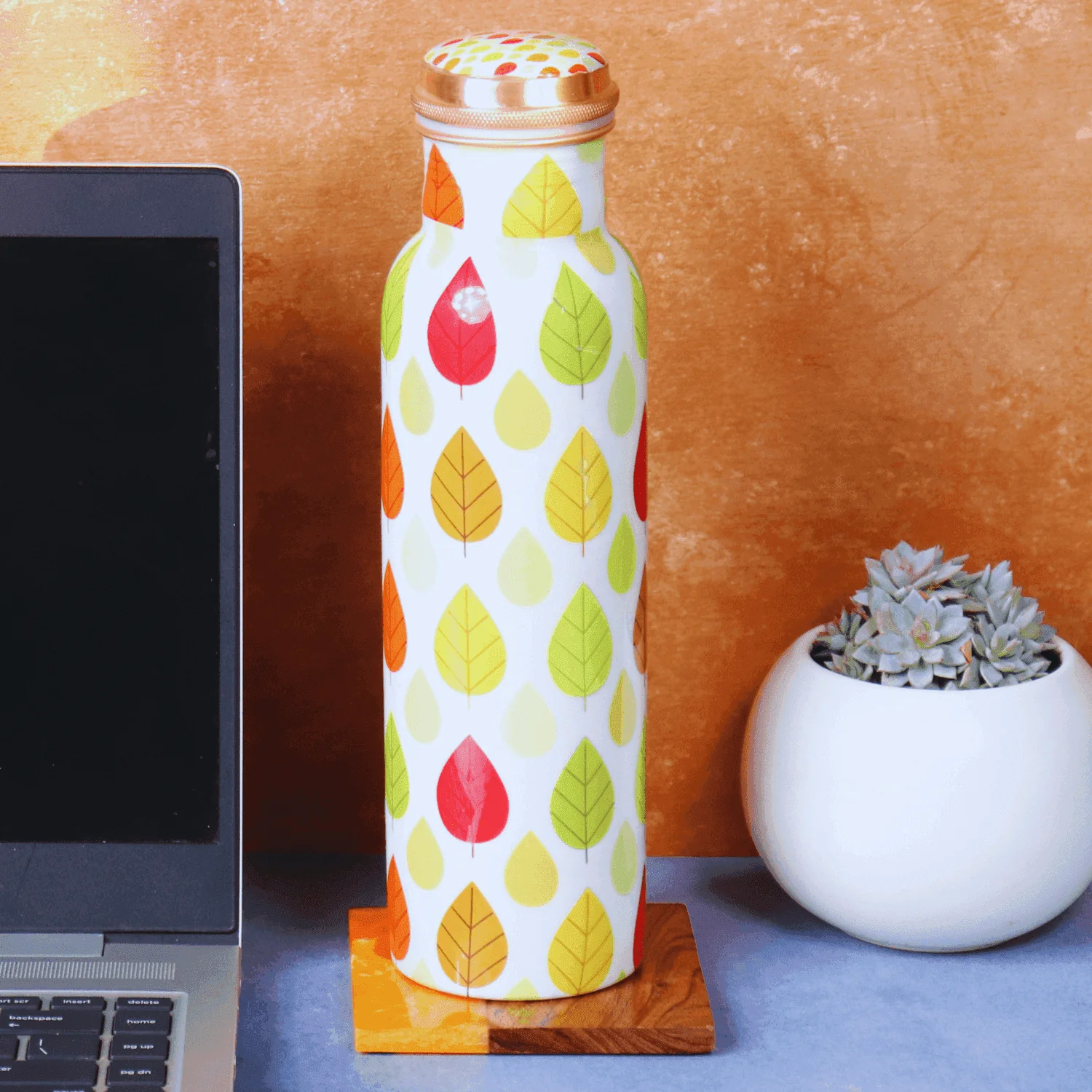 The Ayur Copper Bottle (Floral Tamra Edition)