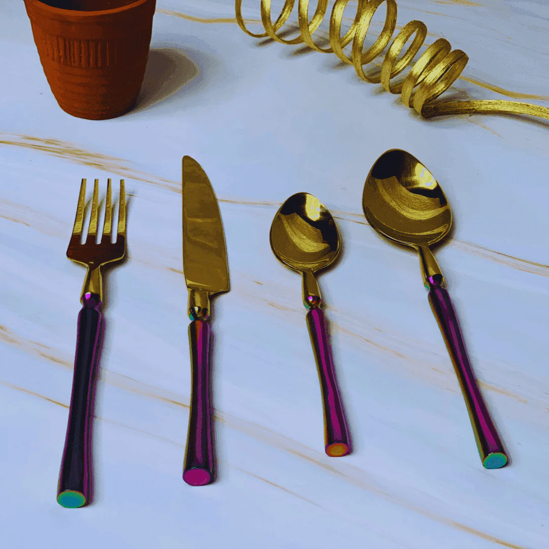 The Rainbow PVD Coated Cutlery Set