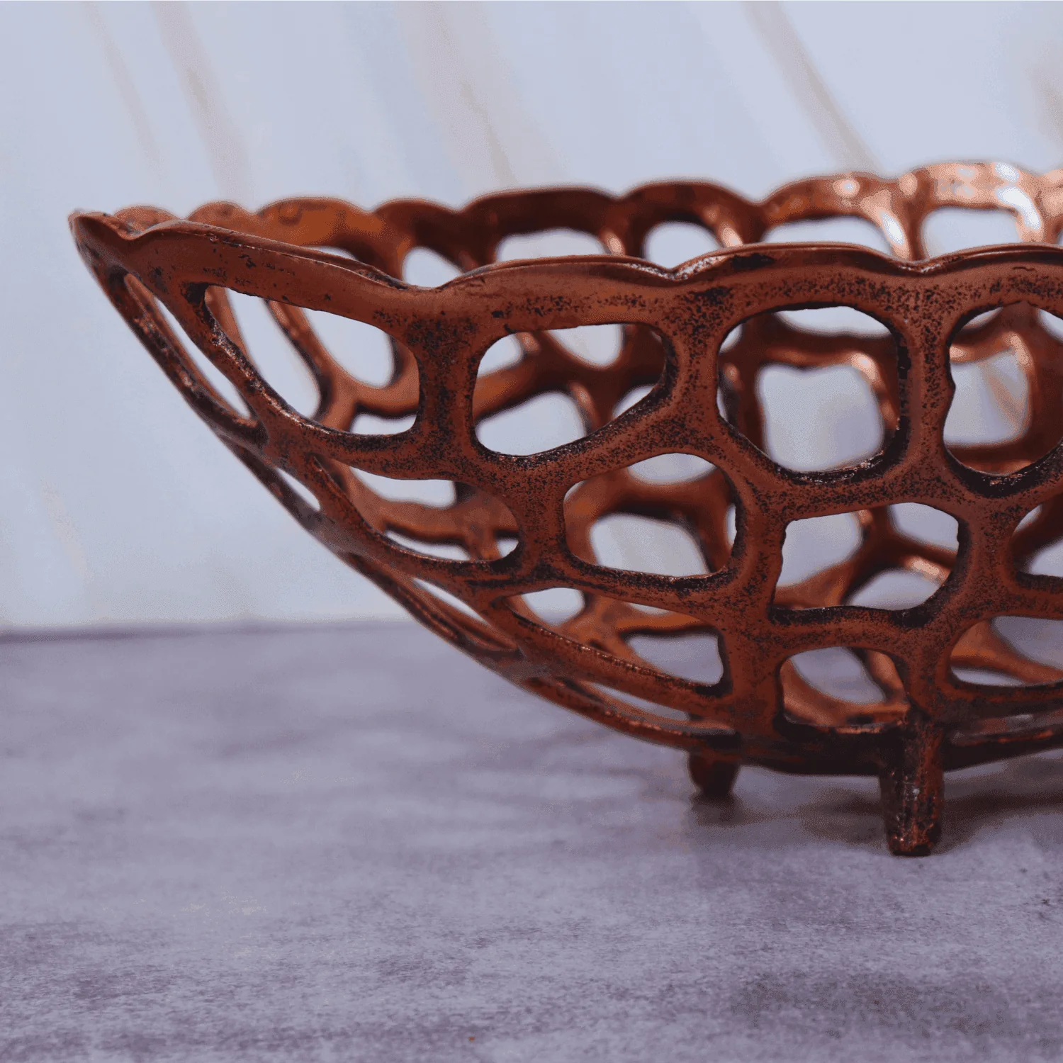 Copper Net Fruits & Multipupose Metal basket (Antique)