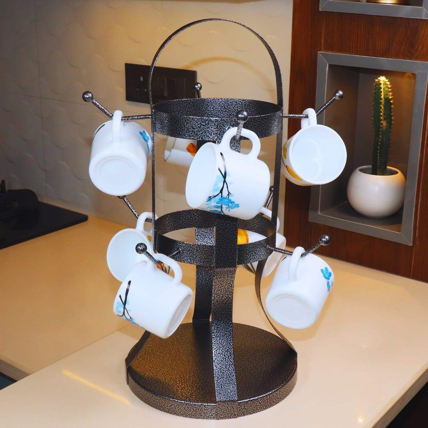 Silver Trail Metal Cup Stand for Kitchen (Big Size)