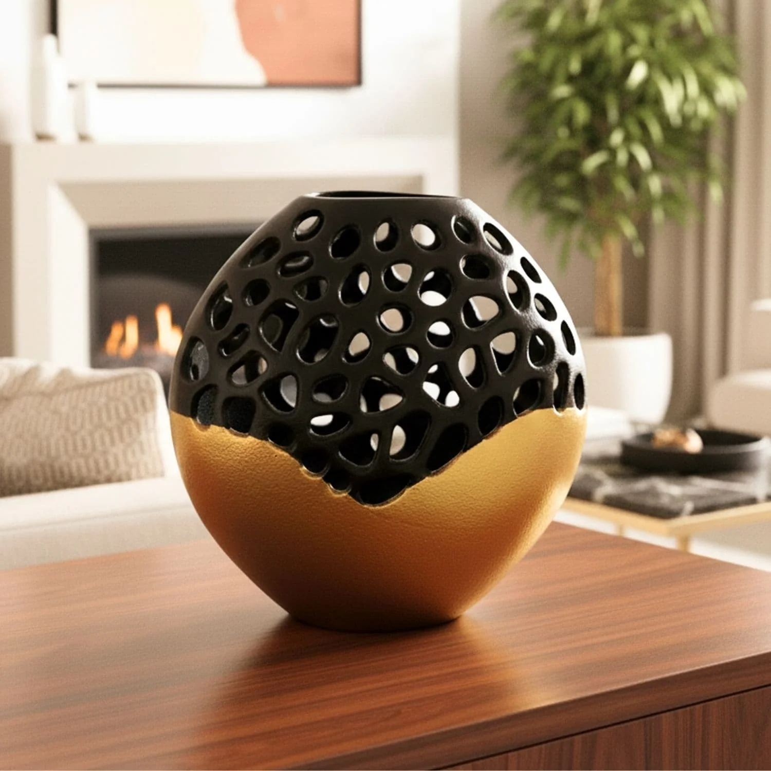 Premium TWO SHADES Aluminum Vase