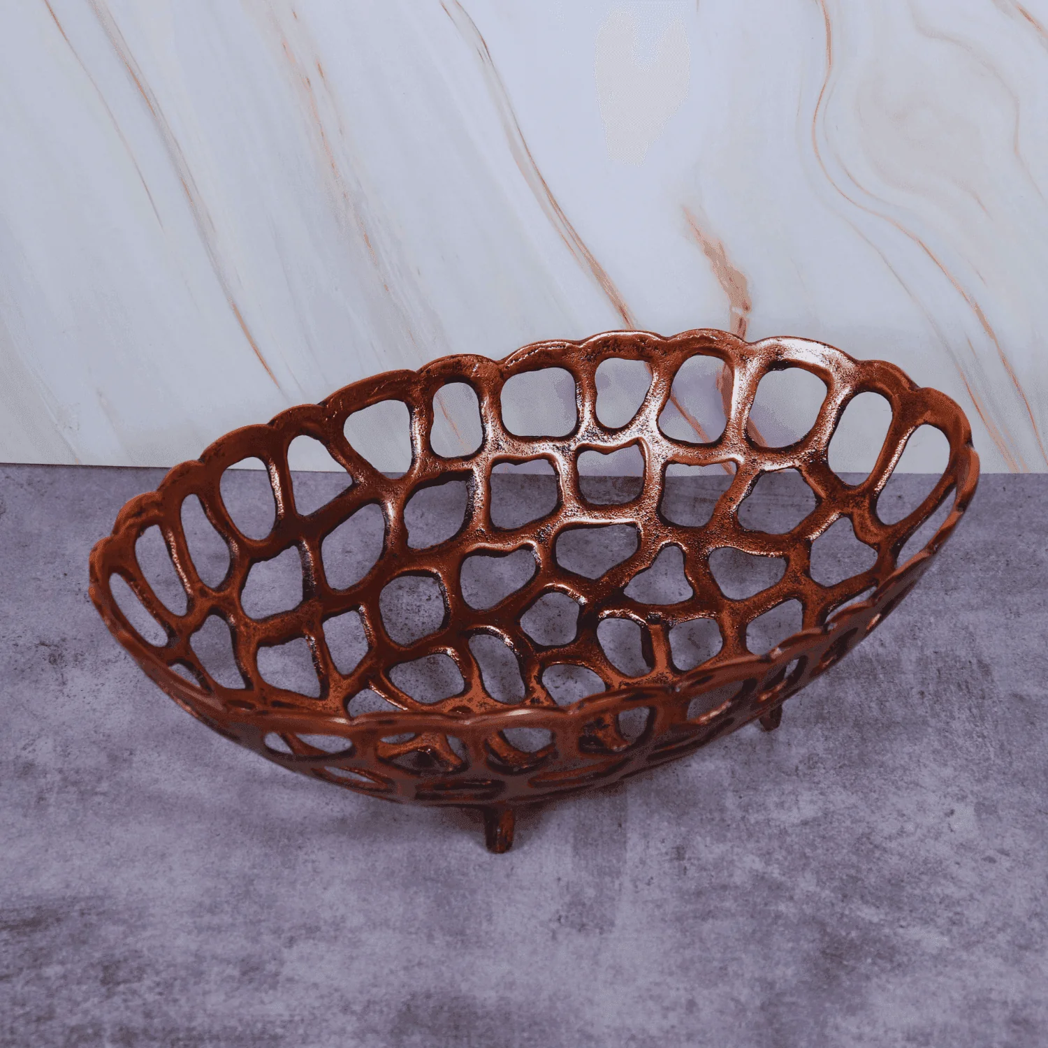 Copper Net Fruits & Multipupose Metal basket (Antique)