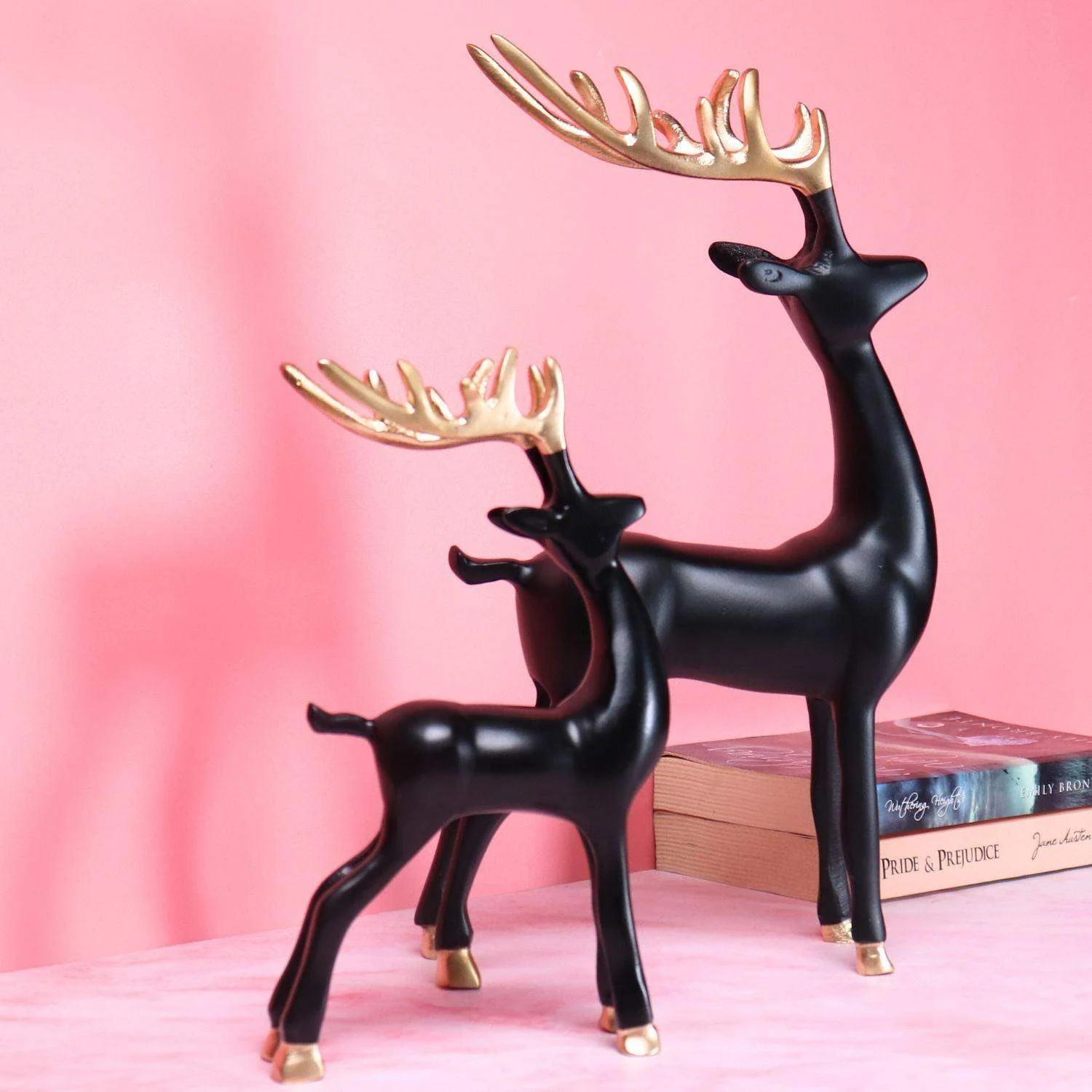 The Mother's Love Deer Metal Table Accent (set of 2)