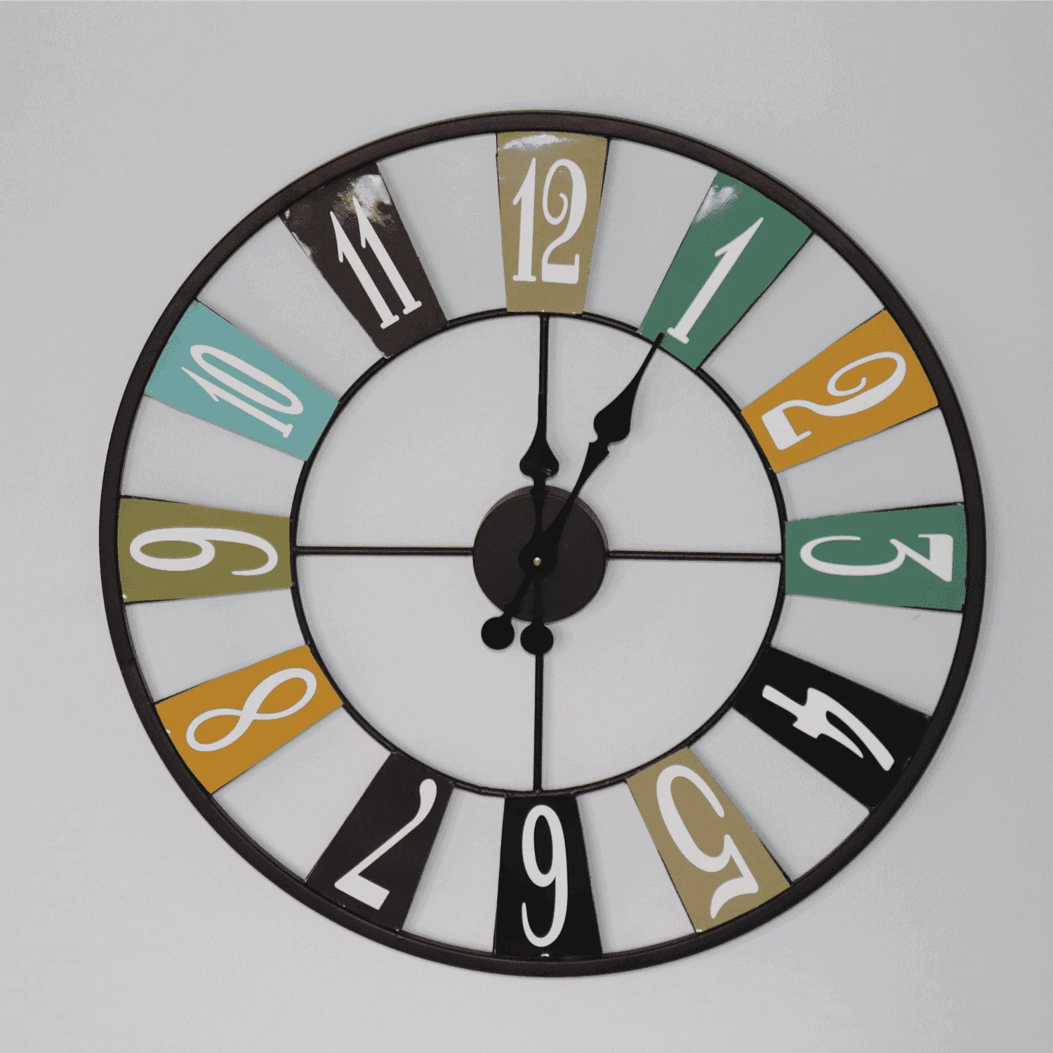 Metal Wall Clock (The Black Ring)