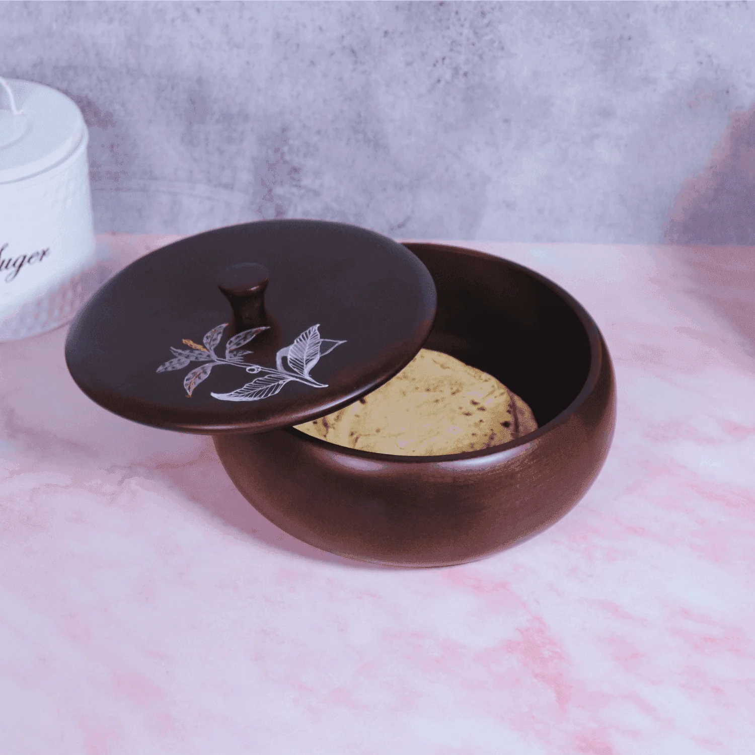 The Arums Chapati Box Wooden Chapati Box | wooden Casserole| Roti Box with lid for kitchen