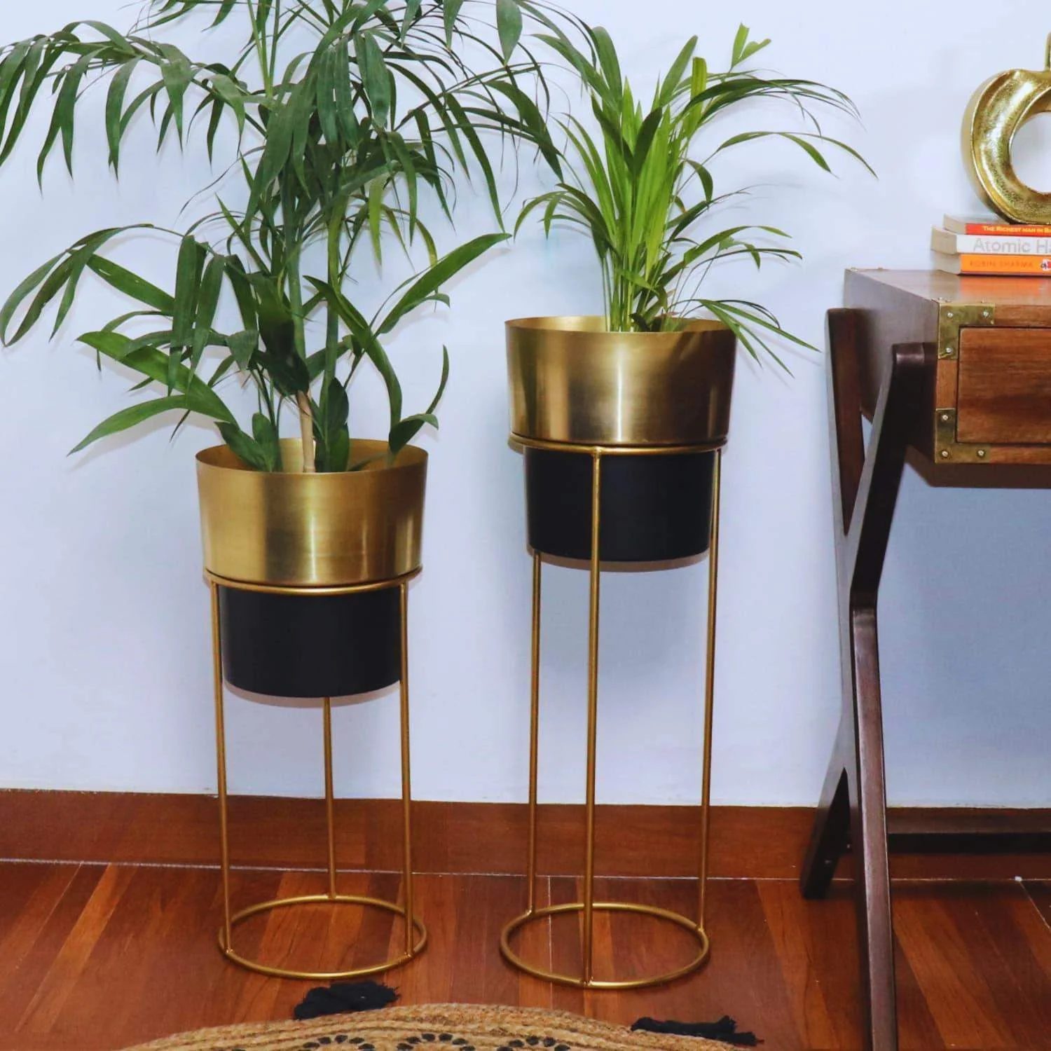 The Black Duo Metal Planters (Set of 2)