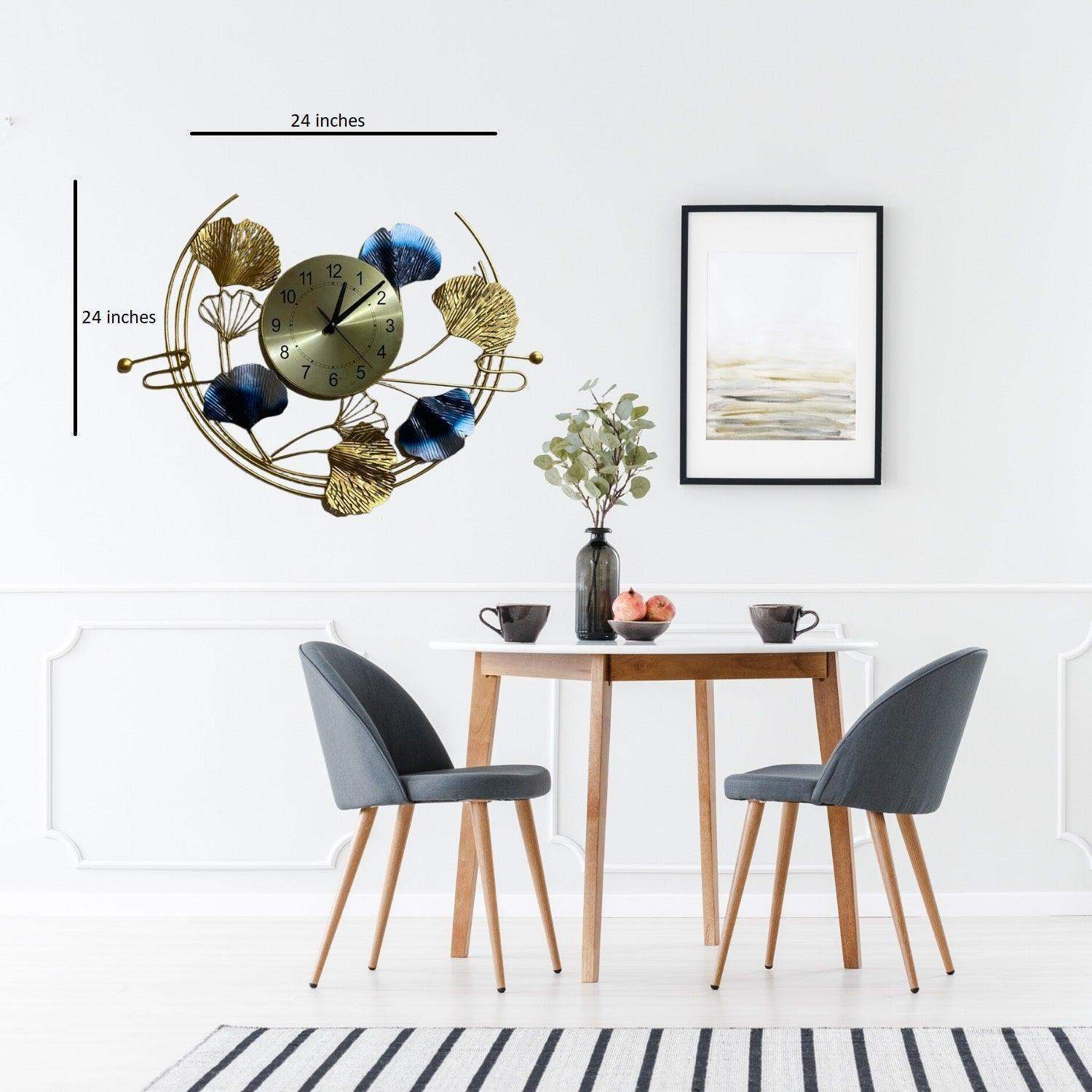 Metal Wall Clock (The Golden Time)