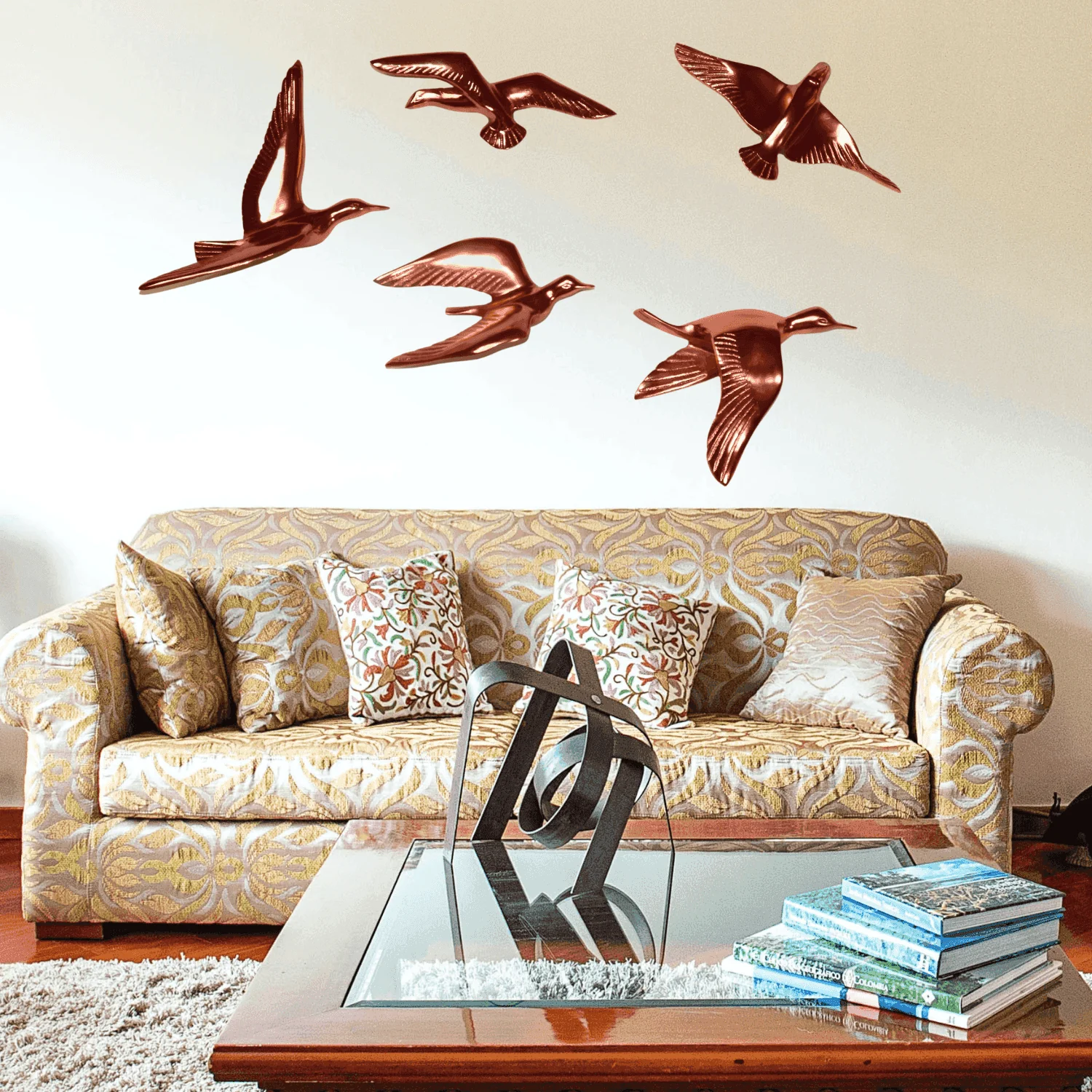 The Flying Birds in Copper Finish (set of 5)