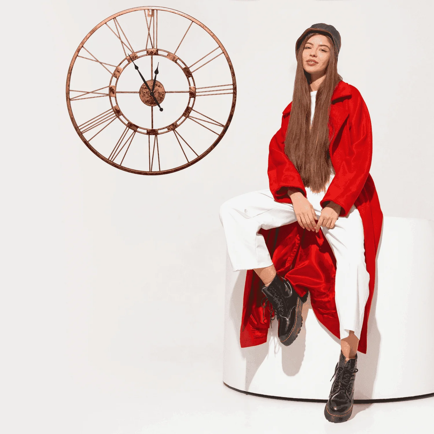 Metal Wall Clock ( Copper Splash)