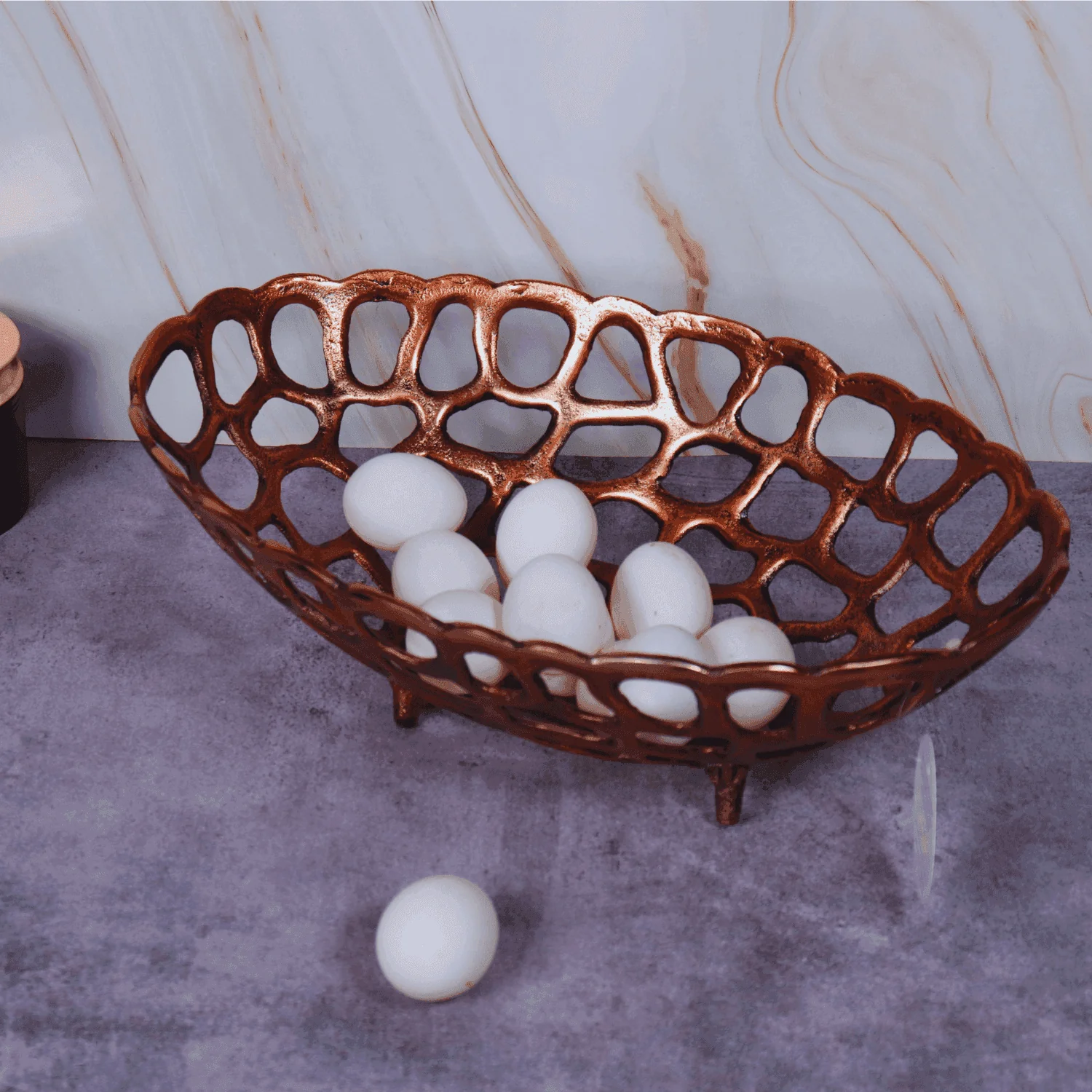 Copper Net Fruits & Multipupose Metal basket (Antique)