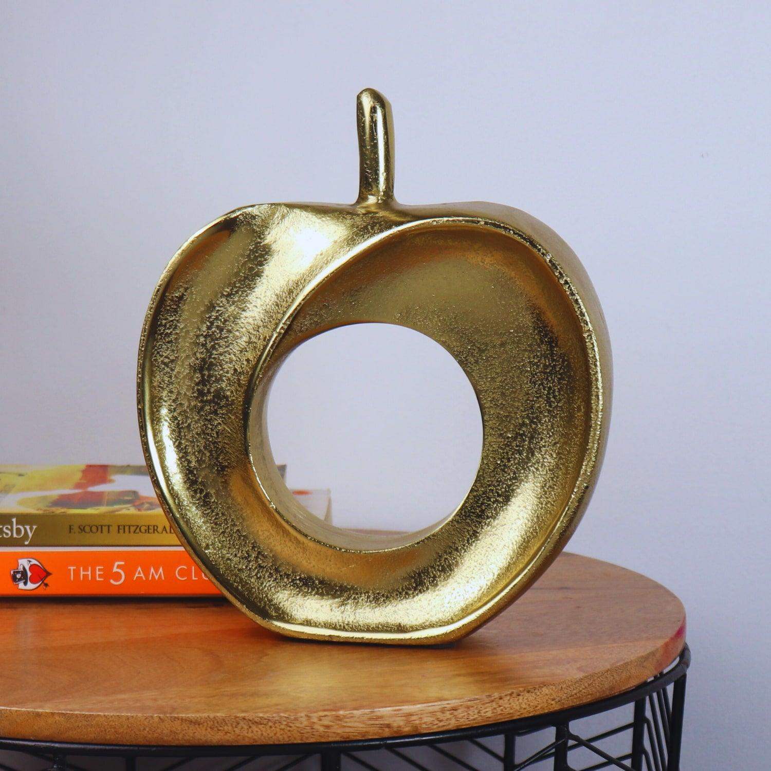 The Golden Apple Showpiece in Aluminum Metal  Raw Finish