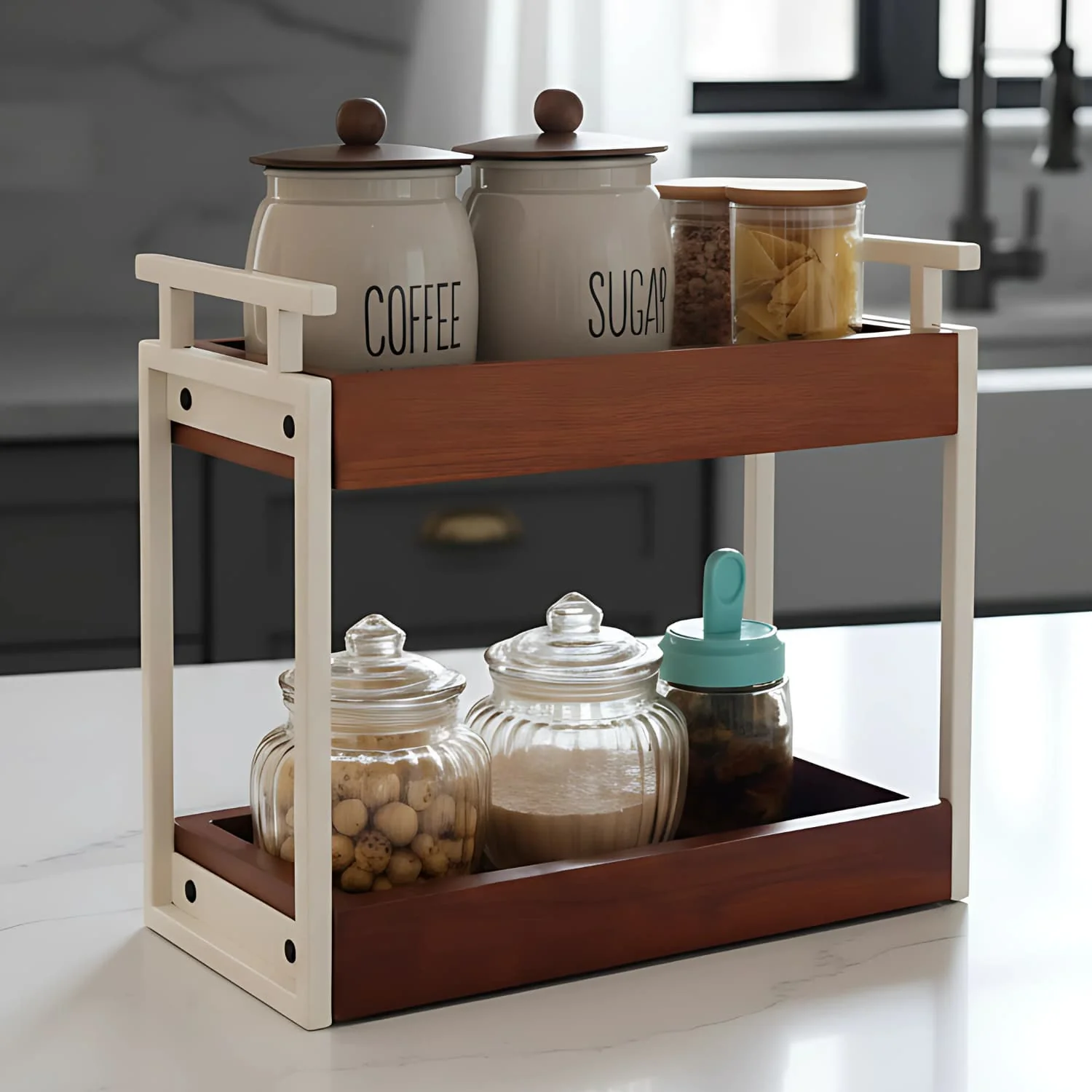 loosebucket®The Blanc Versatile Organizer | living area Versatile Organizer |Spice rack| Grocery organizer for kitchen (Copy)