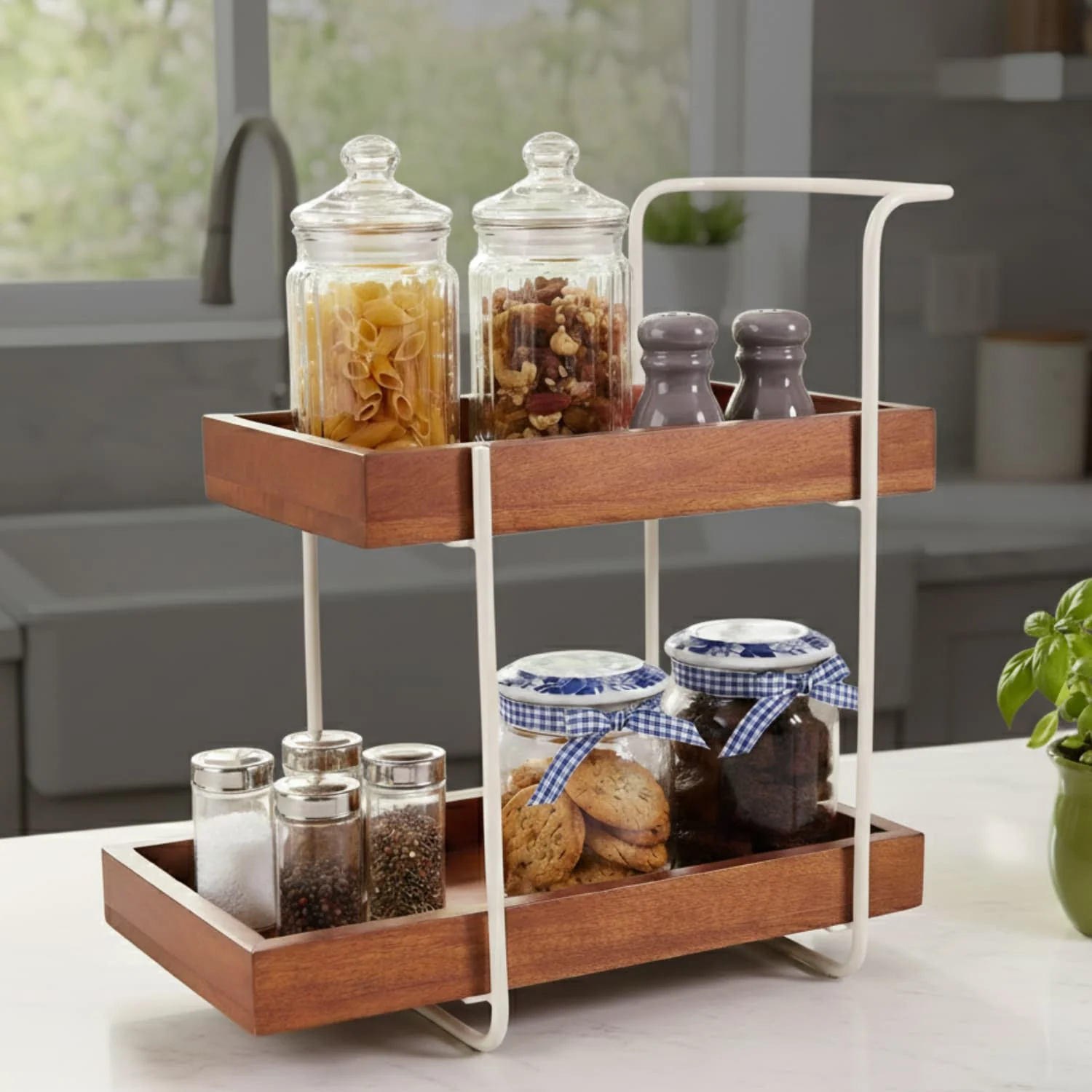 The Woodnest Versatile wooden Kitchen  Organizer