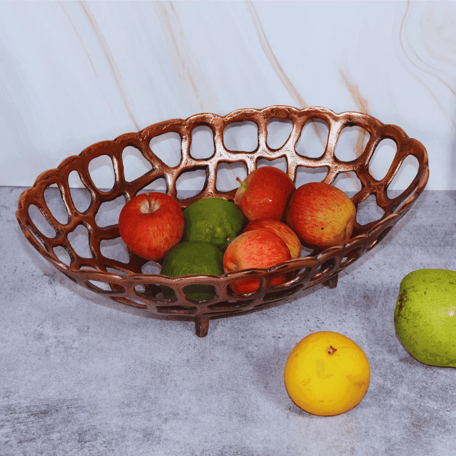 Copper Net Fruits & Multipupose Metal basket (Antique)