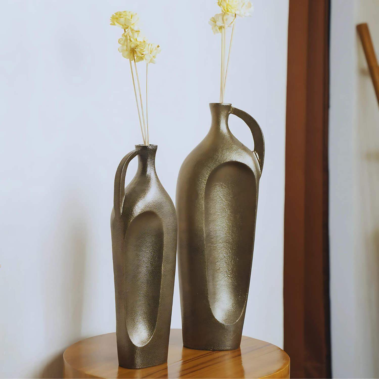 The Premium Westin Surahi Aluminum Vases Set of 2