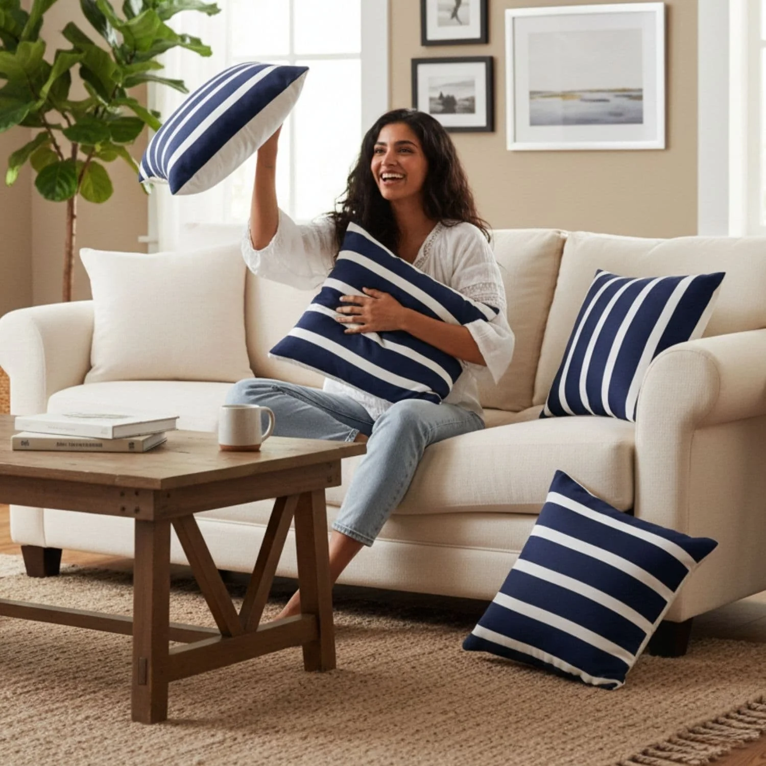 The Blue Elegant Cushion Covers