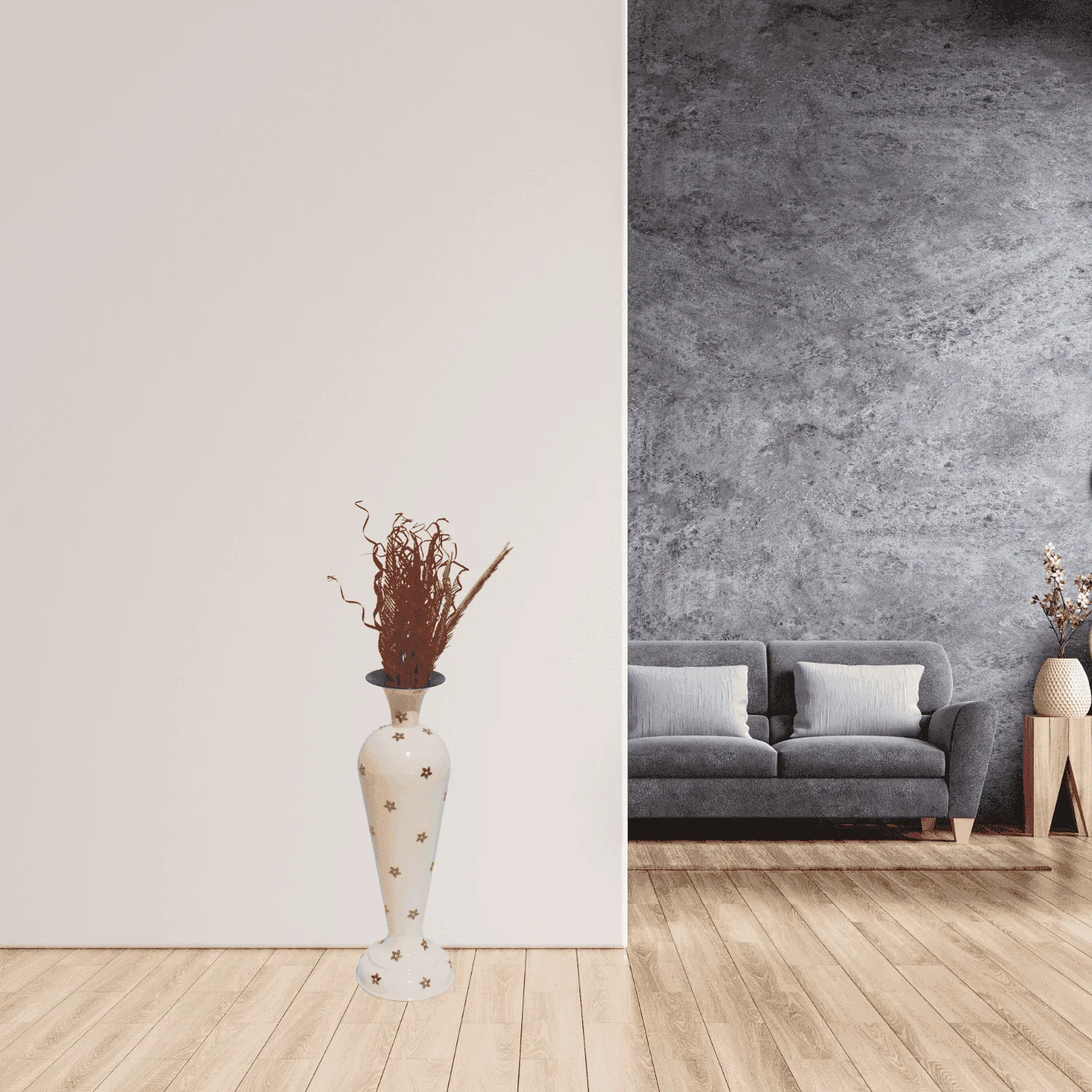 White Metal Vase ( The White Queen)