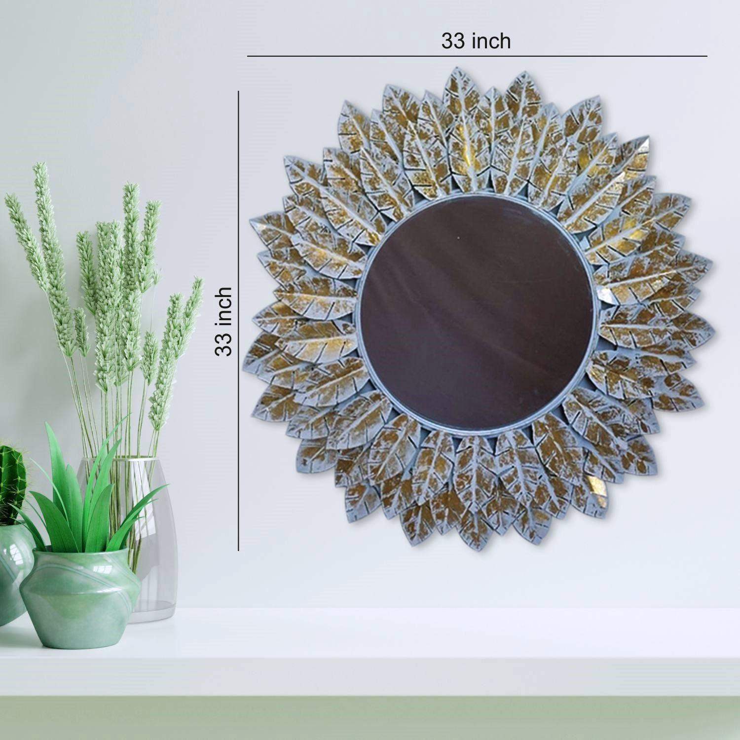 Metal Wall Mirror (The Sunflower)