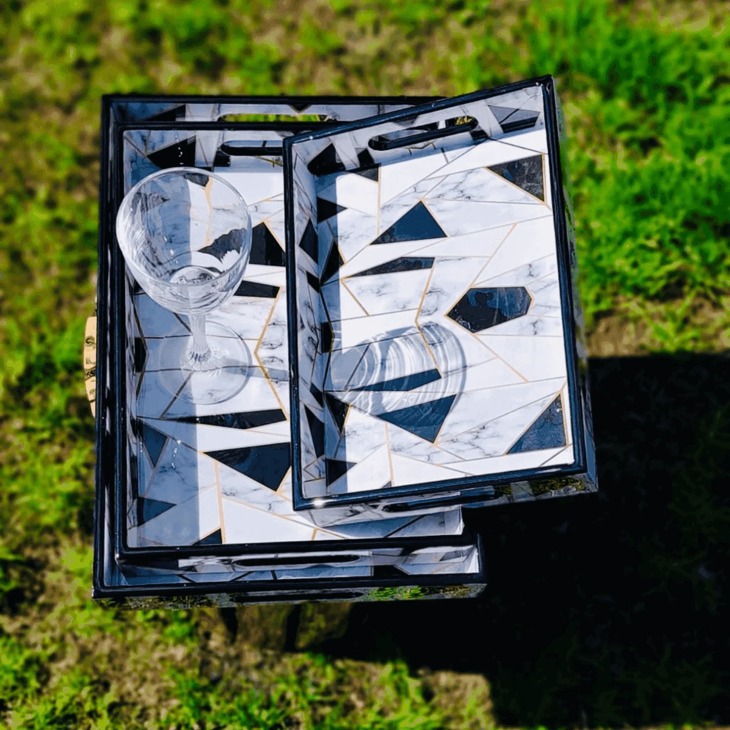 MDF Wood Trays (The Zig Zag Texture)