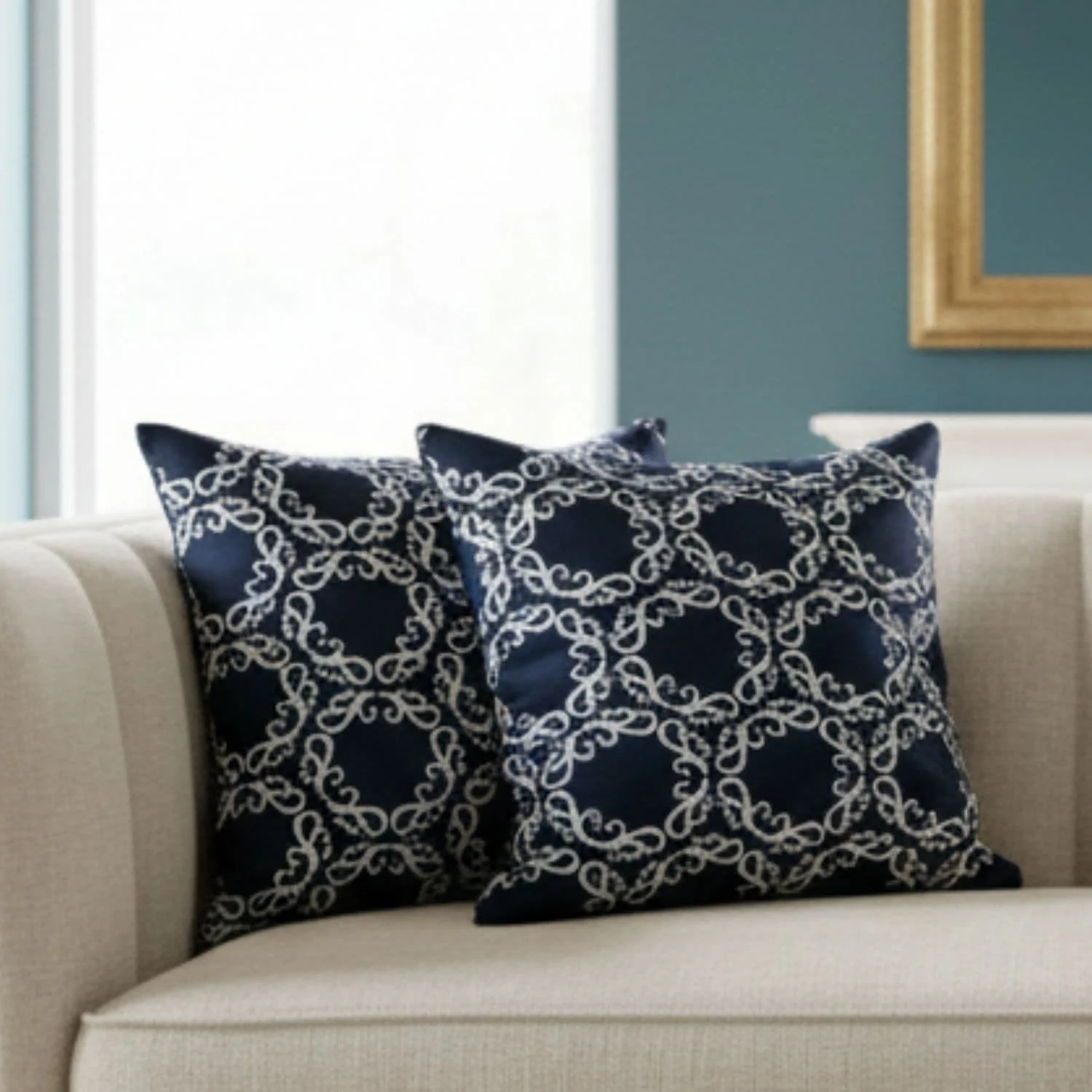 The Blue bellissimo Cushion covers