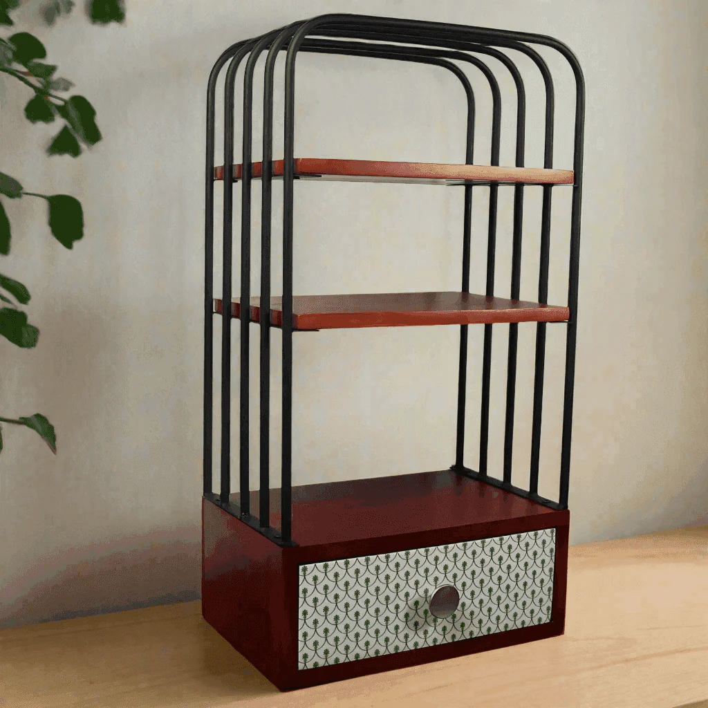 loosebucket®The Green bellezza Wooden  Kitchen Organizer | living area Versatile Organizer |Spice rack| Grocery organizer for kitchen(Big)