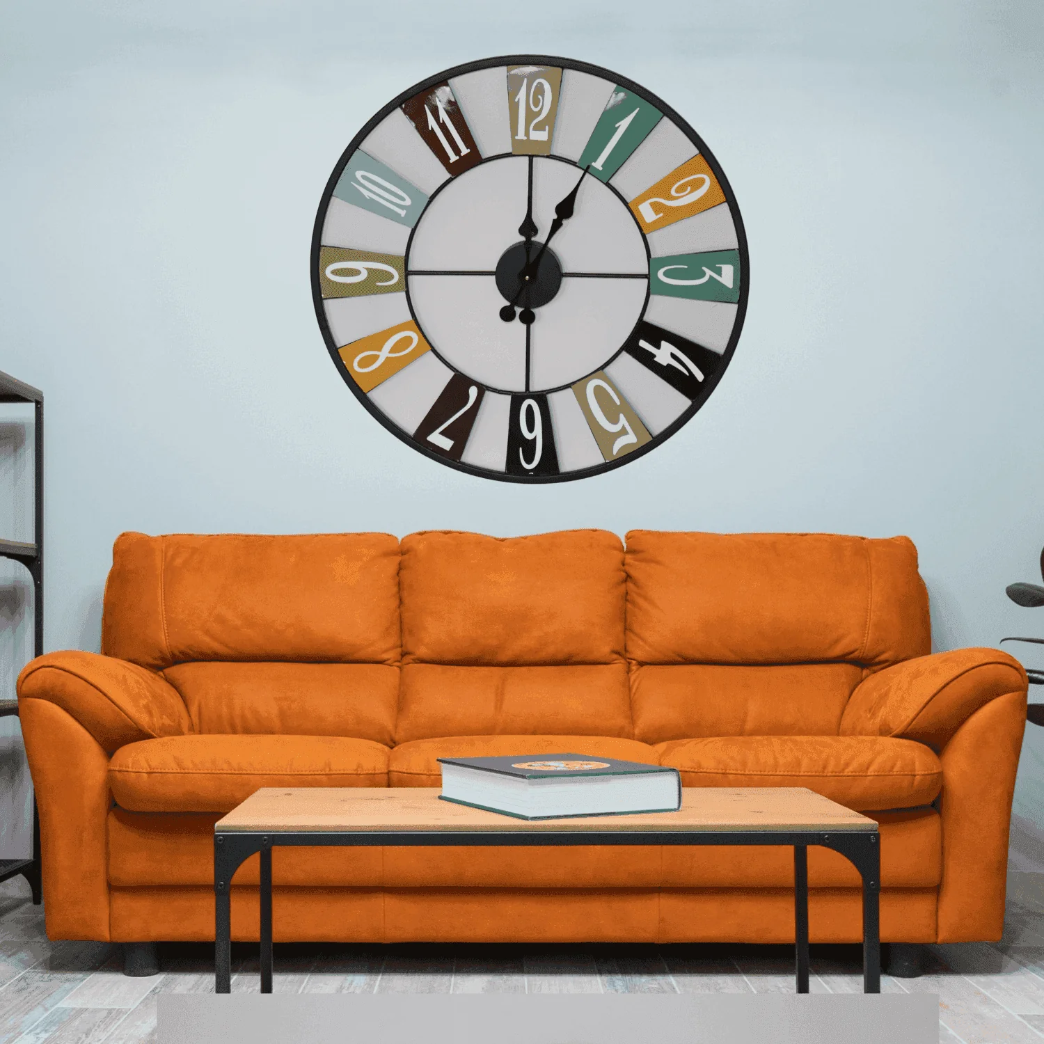 Metal Wall Clock (The Black Ring)