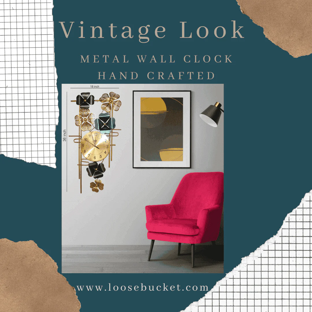 Metal Wall Clock (The Blue Time)