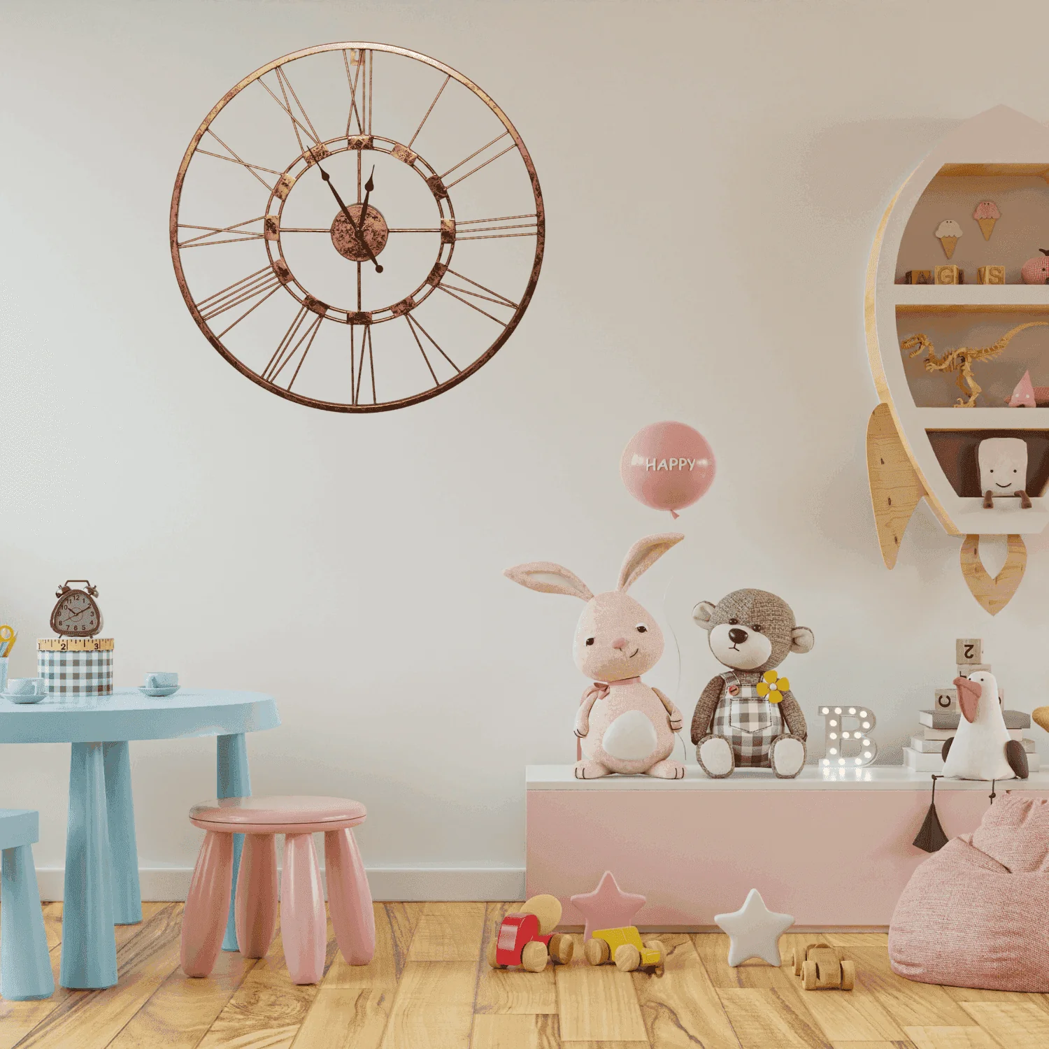 Metal Wall Clock ( Copper Splash)