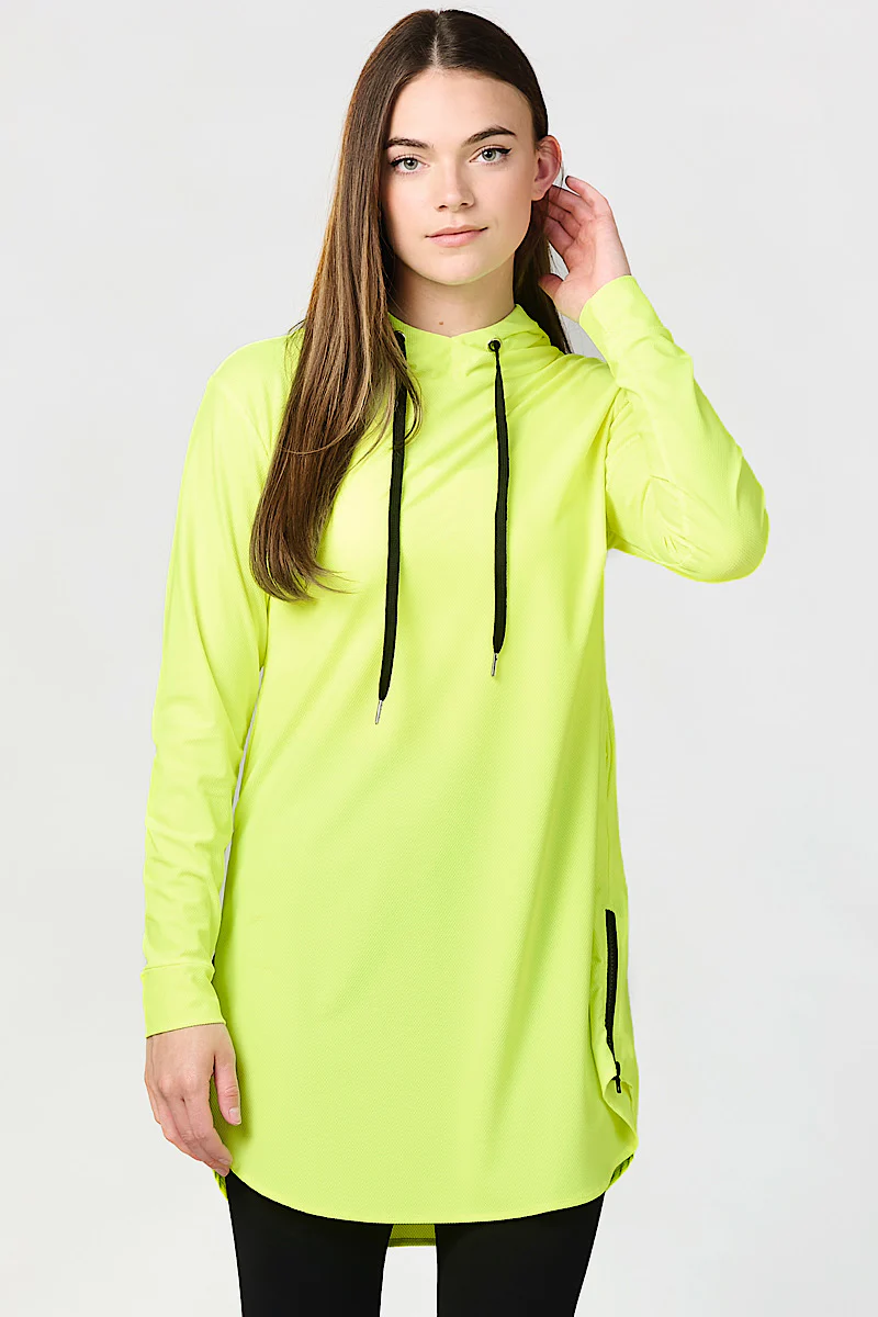 Funnel Neck Active Top - Neon