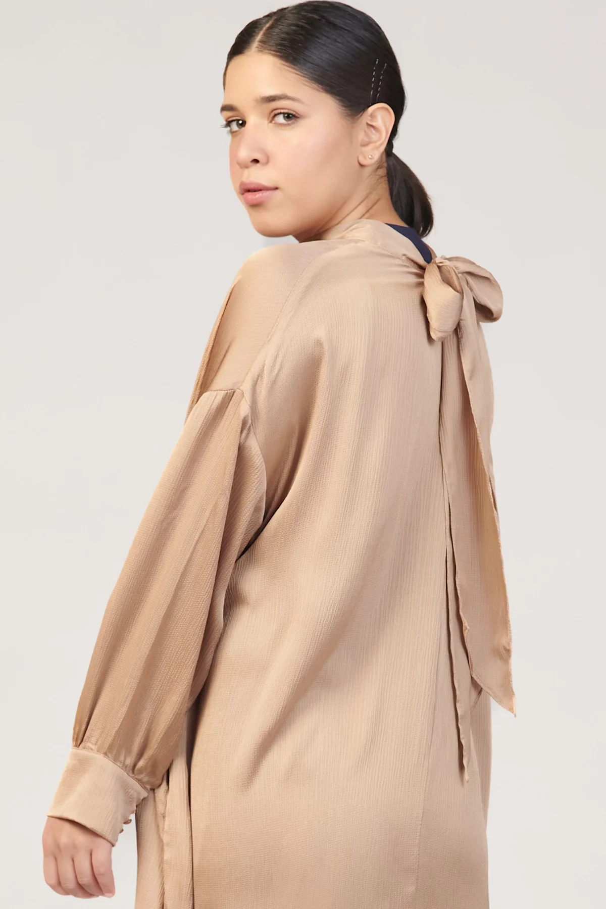 Eden Sash Maxi Dress - Latte