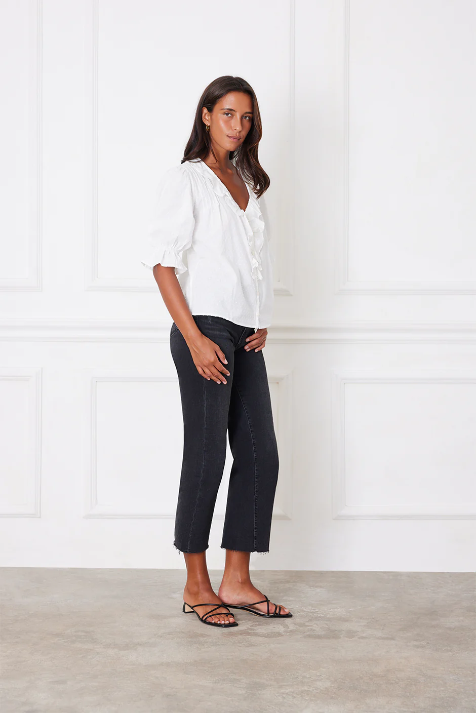 Chloe Shirt in Off White Solid