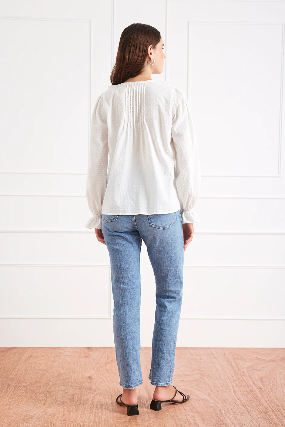 Long Sleeve Chloe Shirt in Off White