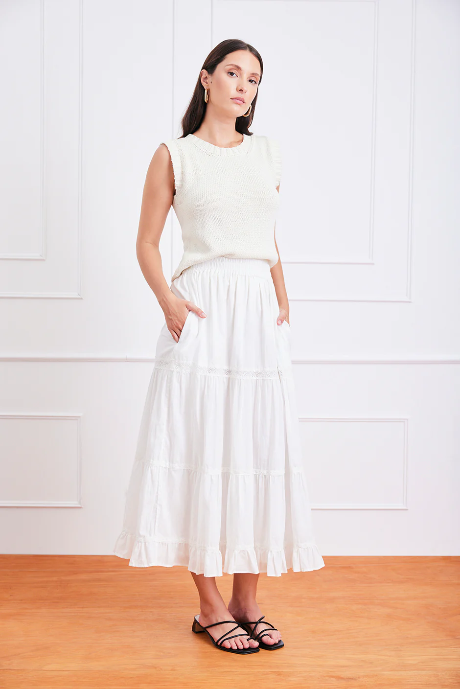 Colette Skirt in Off White
