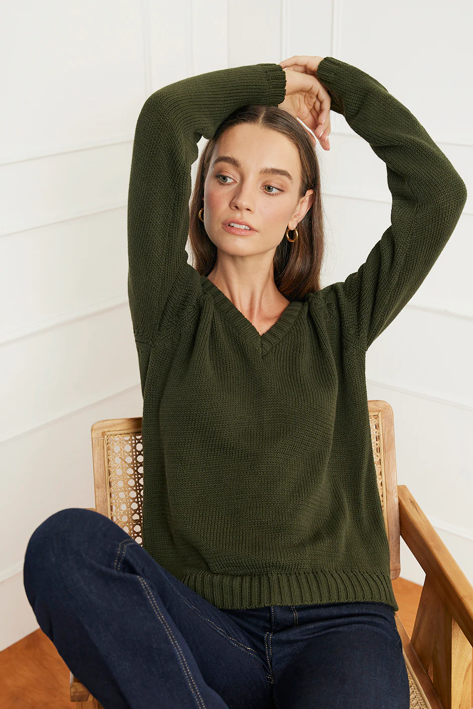 Selene Sweater in Forest Green