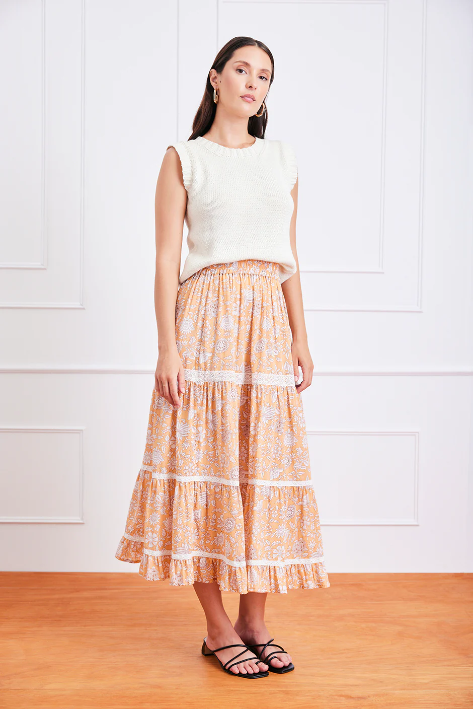 Colette Skirt in Poppy Garden