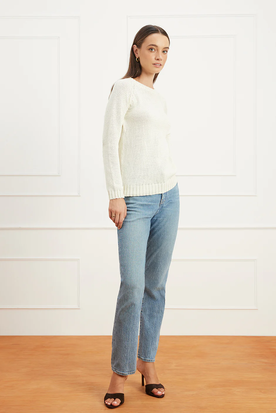 Sloane Crewneck in Oat Milk