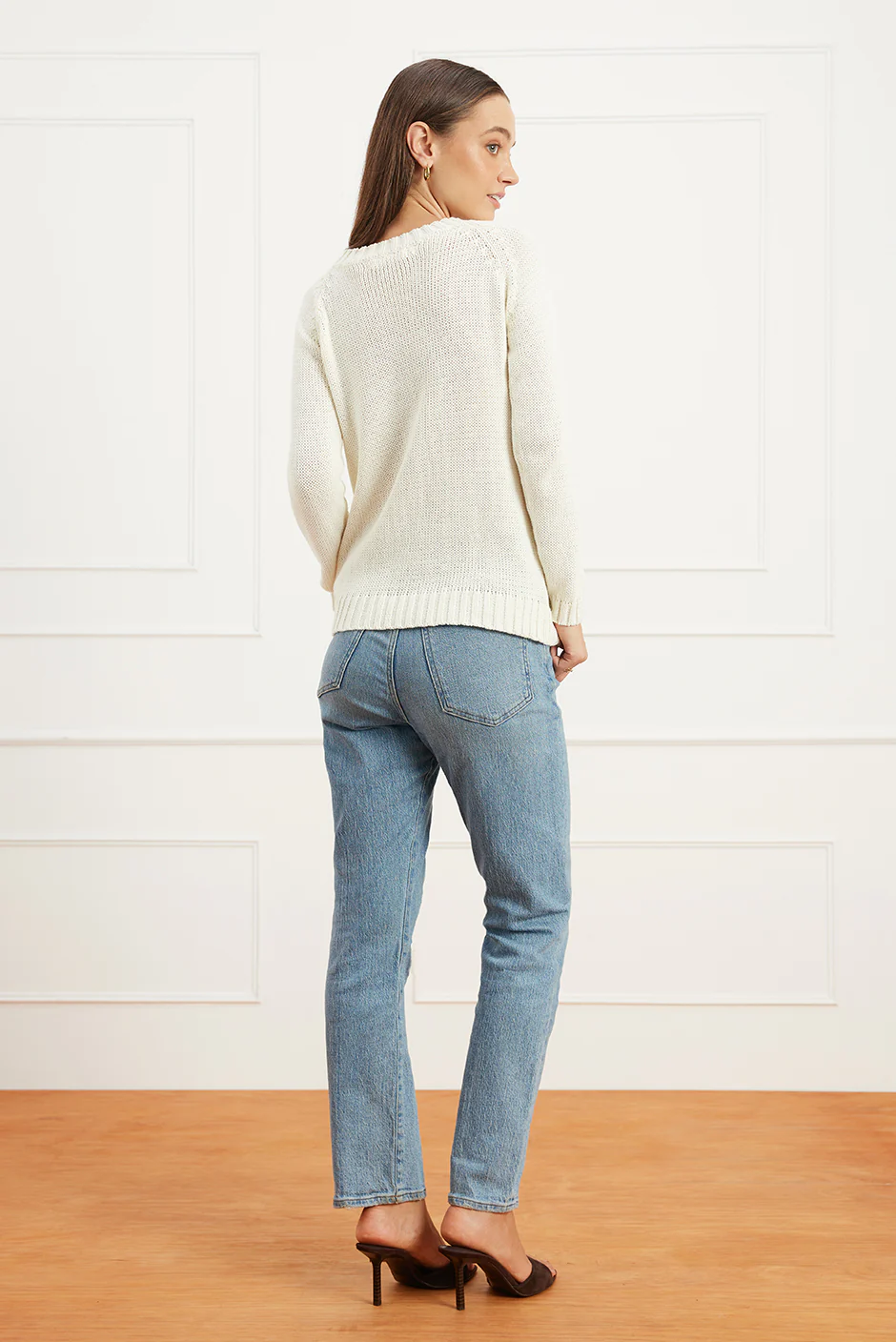 Sloane Crewneck in Oat Milk