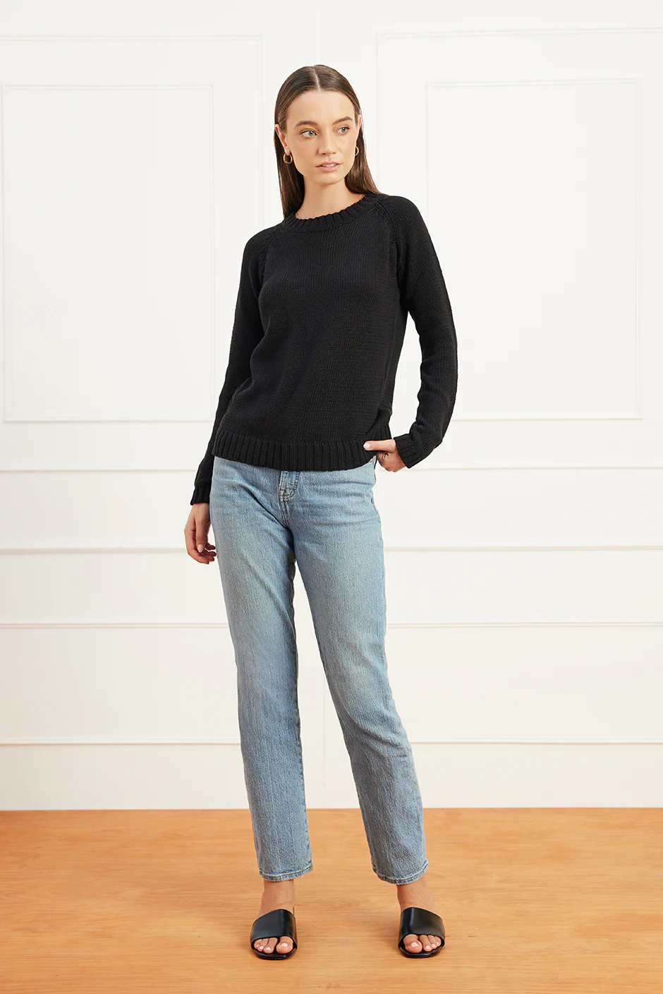 Sloane Crewneck in Black