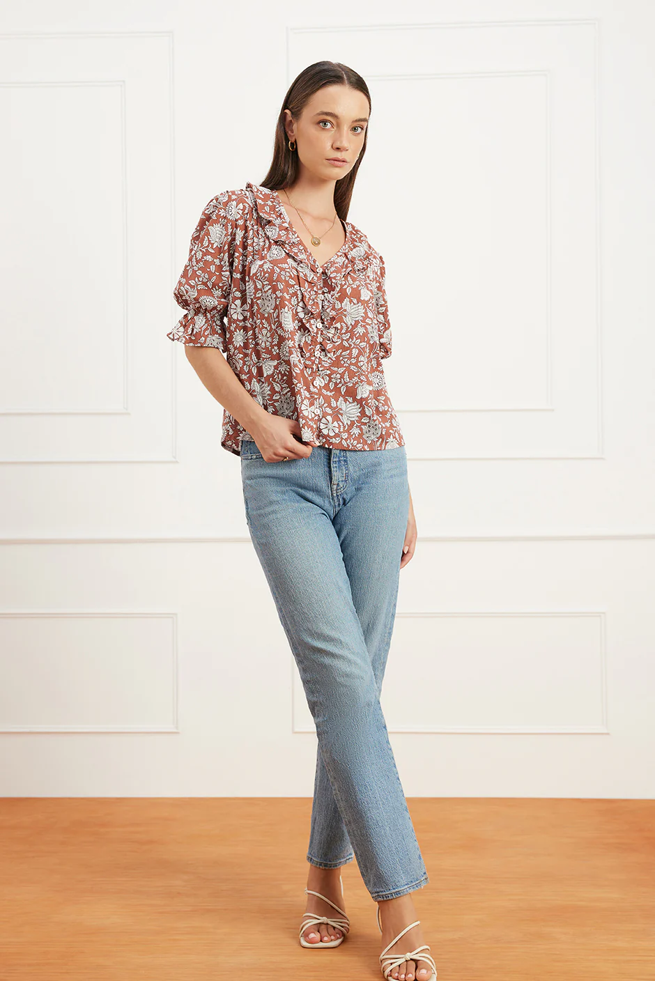 Chloe Shirt in Garden Roots