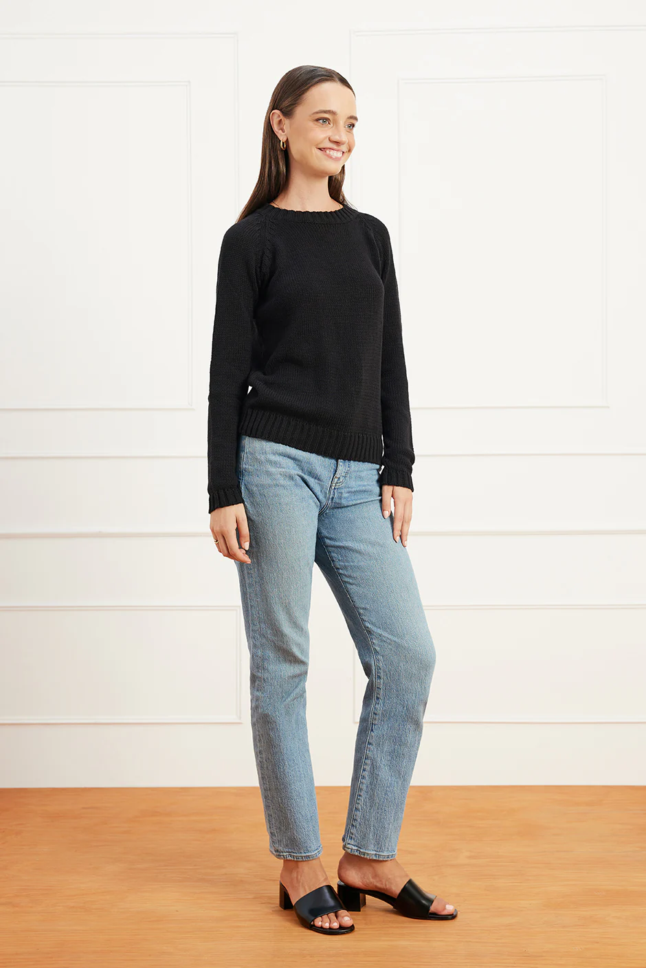 Sloane Crewneck in Black