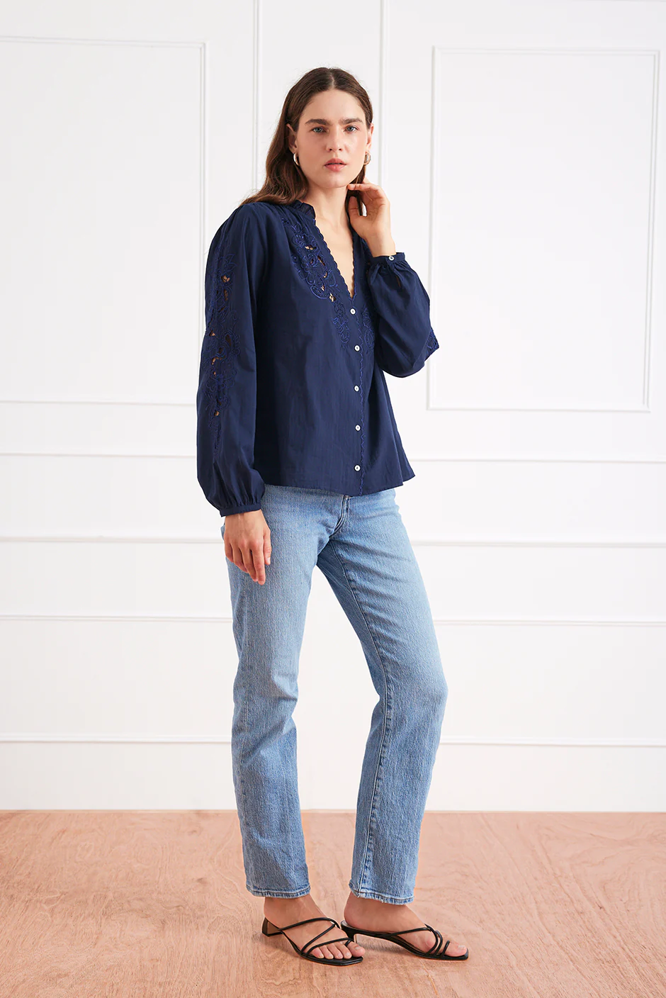 Camilla Blouse in Navy