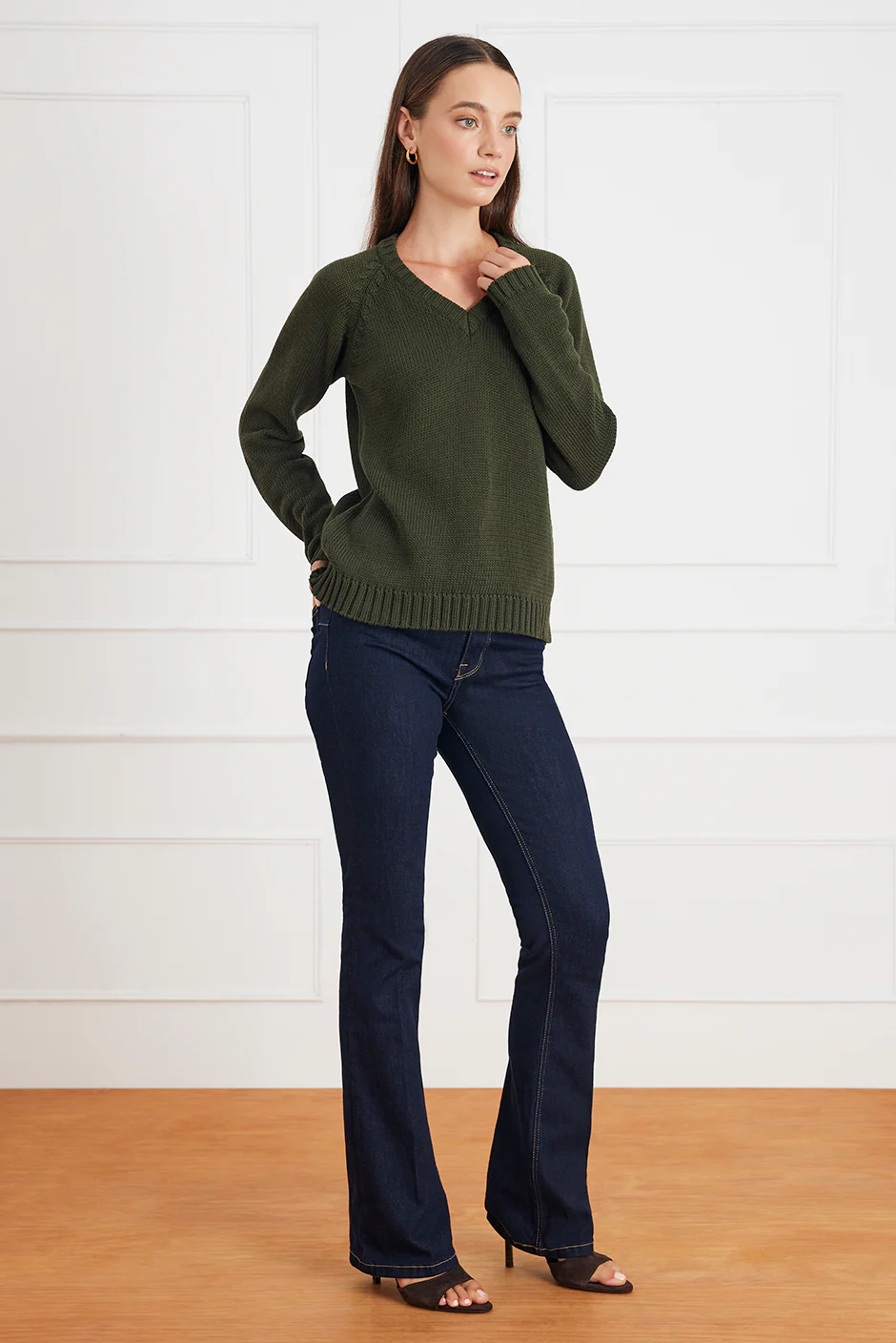 Selene Sweater in Forest Green