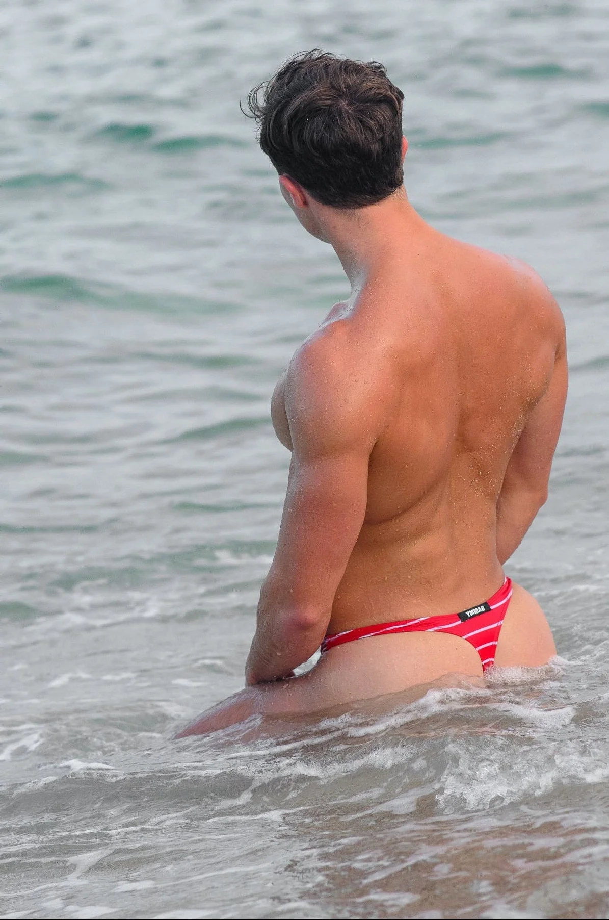 Striped G-String Swim Thong