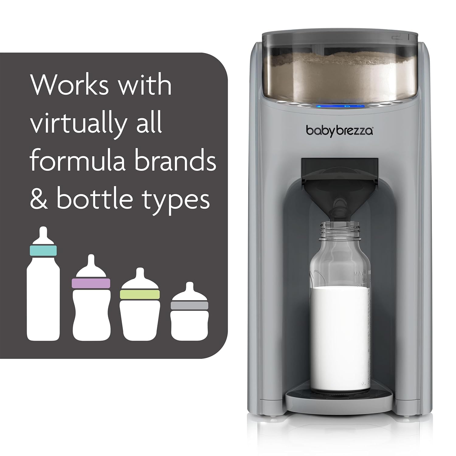 Baby Brezza Formula Pro Advanced Dispenser, Automatic Warm Formula Maker, BPA-Free, White