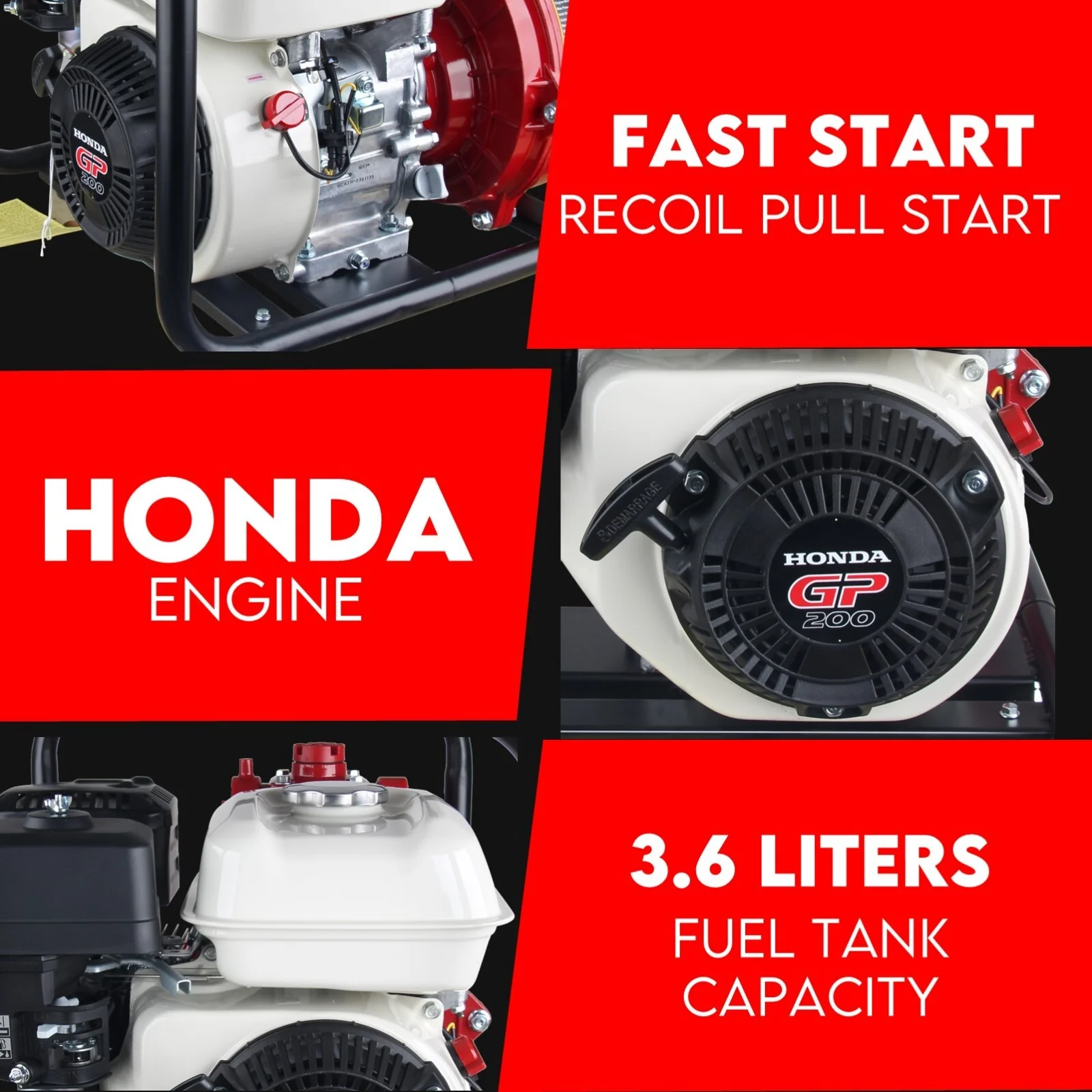 Fire Fighting Petrol Water Pump GP200 TWIN IMPELLER WITH A HONDA ENGINE