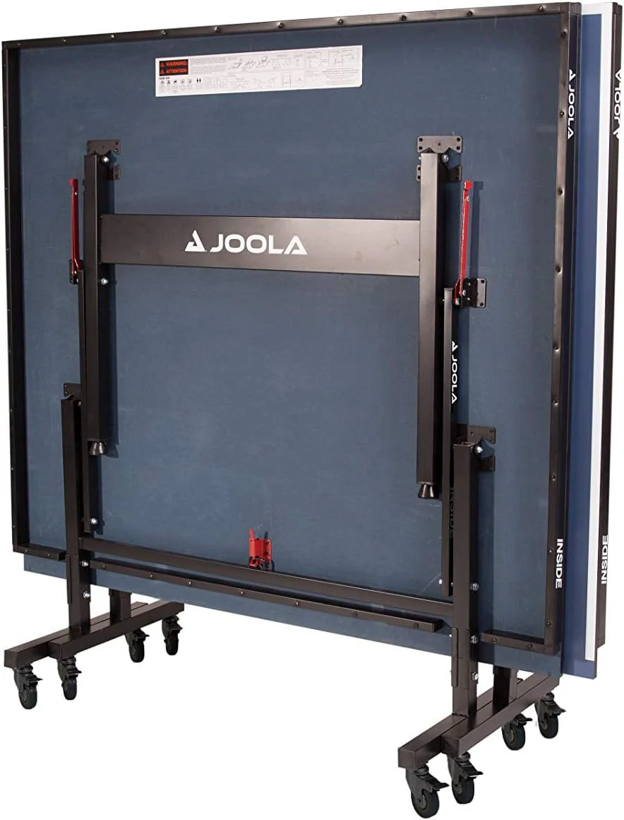 Inside Professional MDF Indoor Ping Pong Table with Quick Clamp Table Tennis Net and Post Set - 10 Minute Easy Assembly - Tournament Quality - Foldable with Single Player Playback Mode