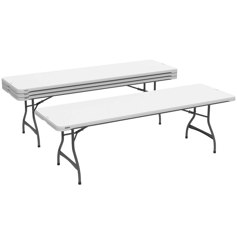 Lifetime 4-Pack Commercial Stacking 8 ft Folding Table ??White (80344)