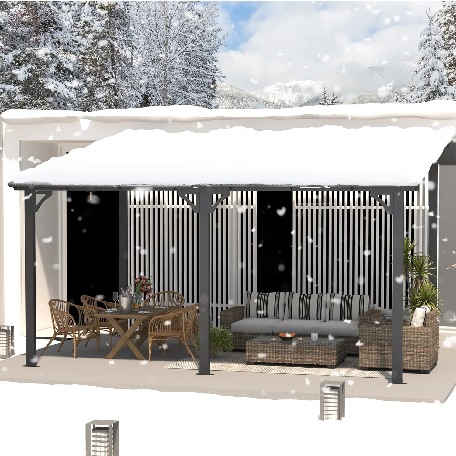 AECOJOY 14' x 10' Gazebo for Patio with Roof