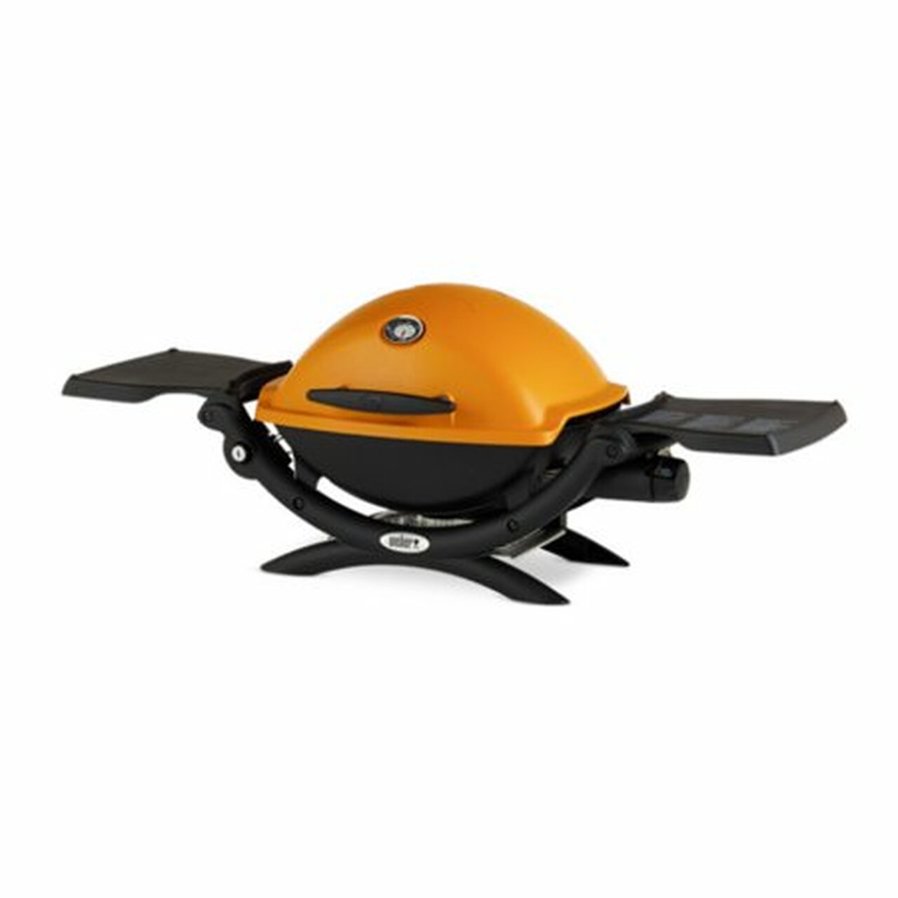 Weber Q 1200 Portable Liquid Propane Gas Grill, Orange, Compact Design with Electronic Ignition
