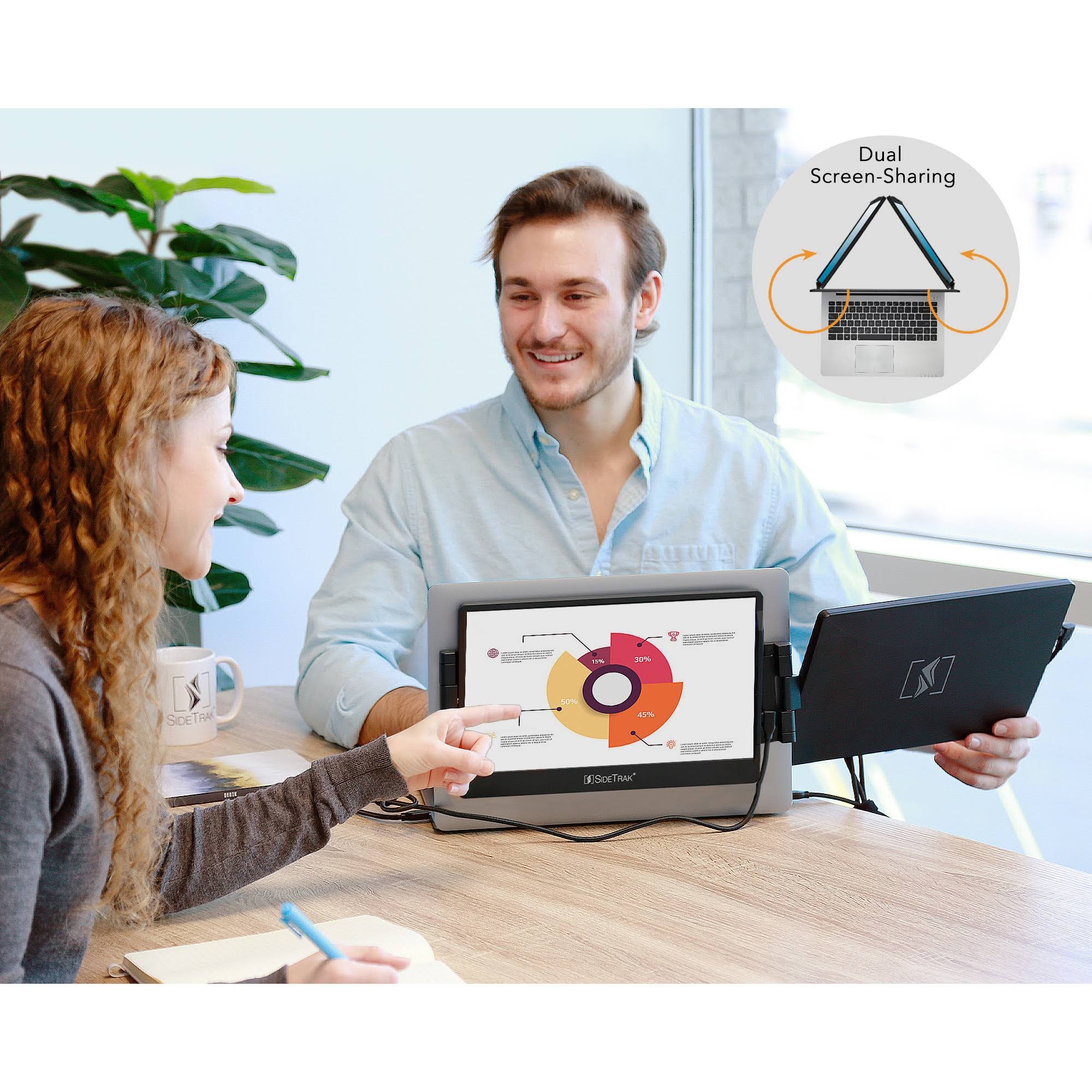 SideTrak Swivel Triple Portable 12.5x22 Monitor 2-Pack - Black 82868419